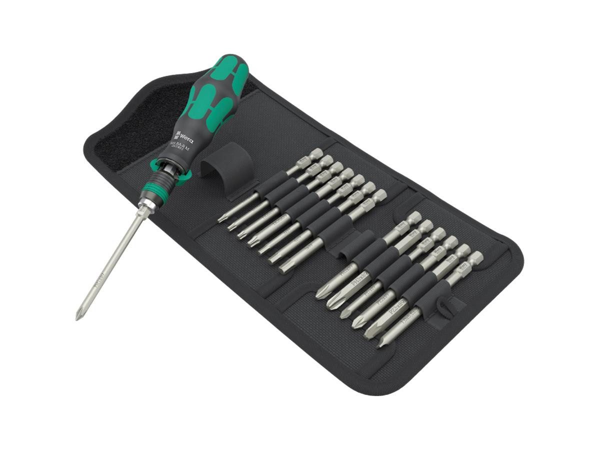 Wera Schraubendreher Kraftform Kompakt 838 RA-R M, (Set, 15-teilig), Bits-Handhalter 1/4"