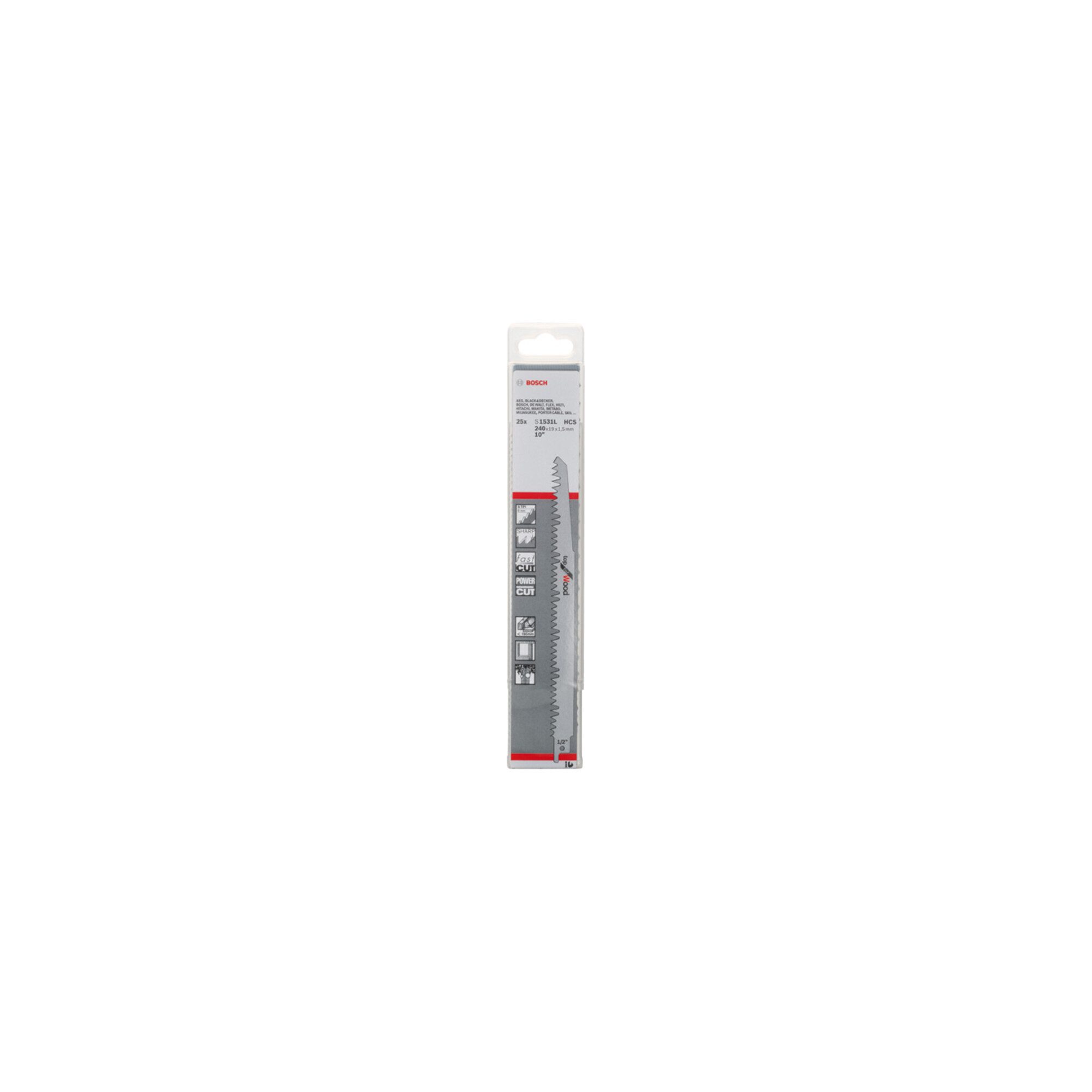 Bosch Professional Säbelsägeblatt Bosch Säbelsägeblatt S 1531 L, Top for Wood 25 Stk