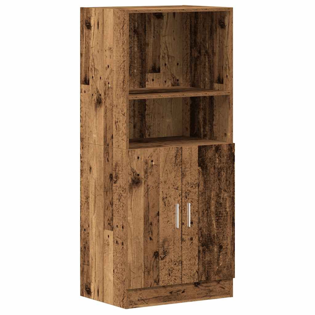 vidaXL Unterschrank NA Küchenschrank Altholz-Optik 57x41,5x131,5 cm Spanplatte