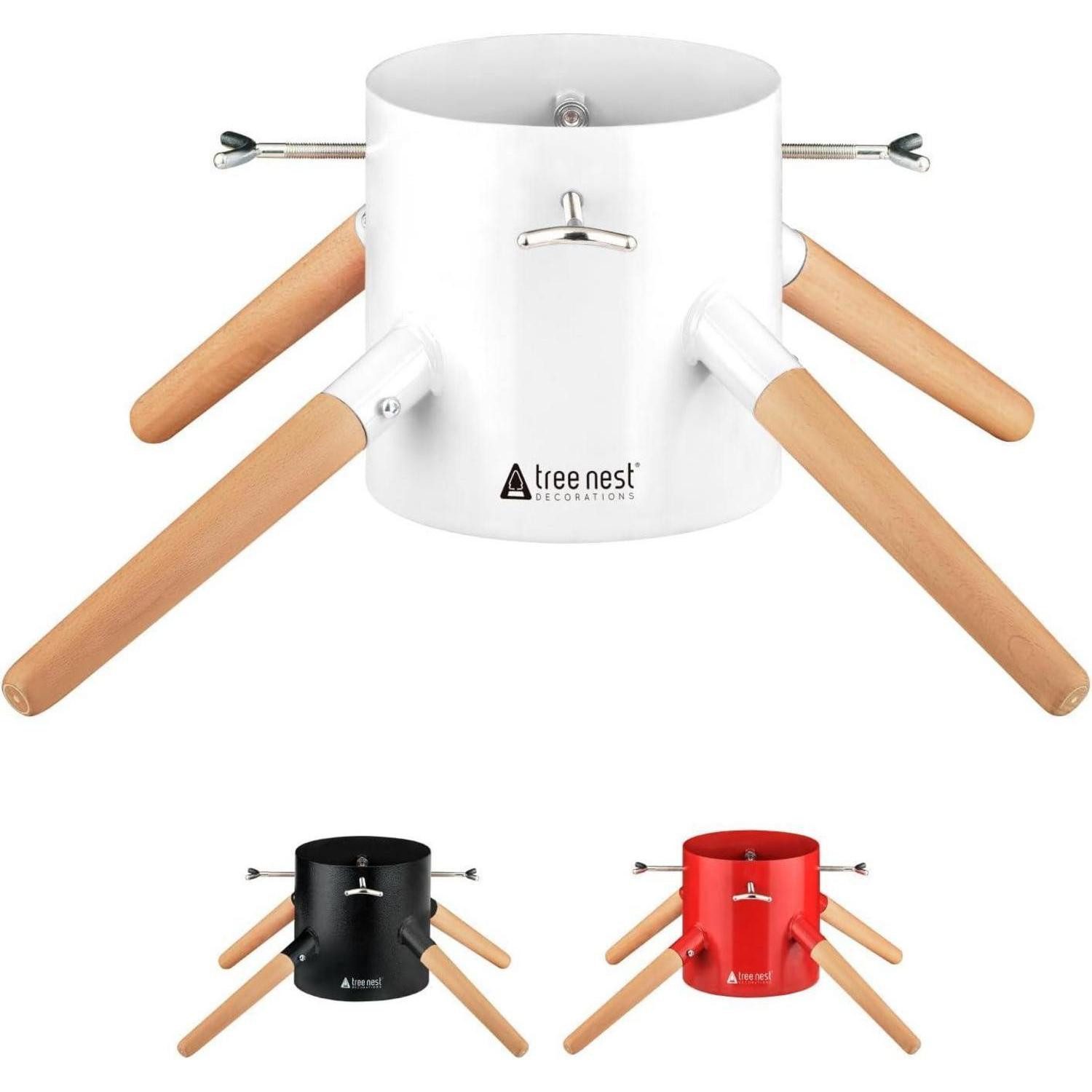 LuxusKollektion Christbaumständer Weihnachtsbaumständer Wassertank 3m Stamm 5 bis 13 cm Weiß 20.5 cm