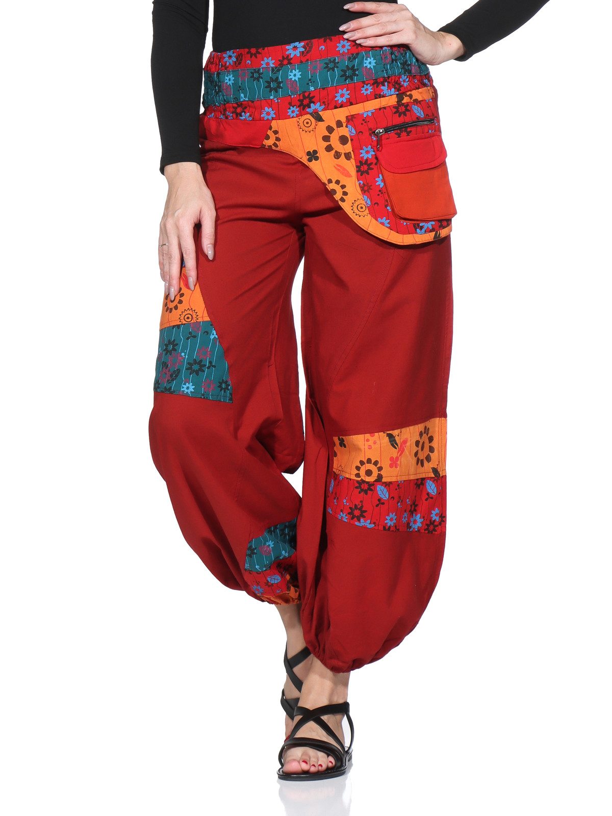 Haremshose Kunst&Magie Bunte Hippiehose Baumwolle IBIZA Strandhose Wellnesshose