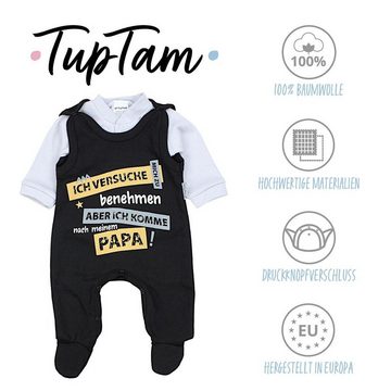 TupTam Erstausstattungspaket TupTam Unisex Baby Strampler Set Spruch Mamas & Papas Schatz