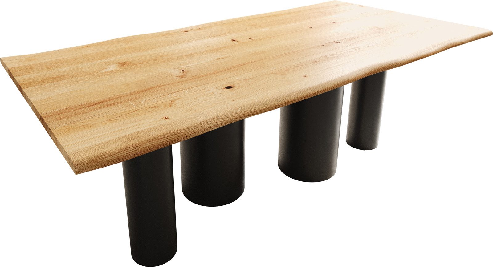 DELIFE Esstisch Edge, Eiche Natur 200x100x2,5 günstig online kaufen