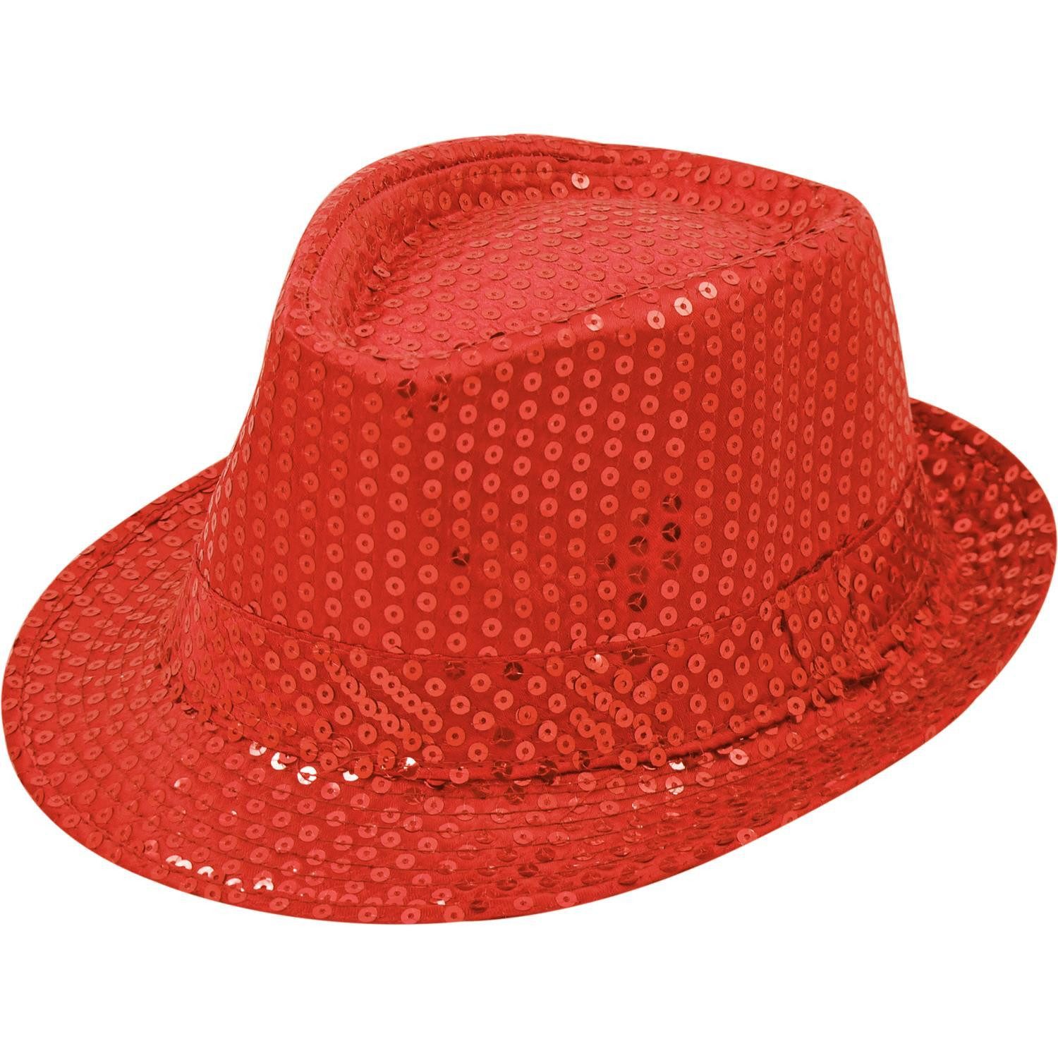 Party Factory Kostüm Paillettenhut Glitzer Hut Unisex viele Farben Karneval Party Fasching, mit glitzernden Pailletten versehen