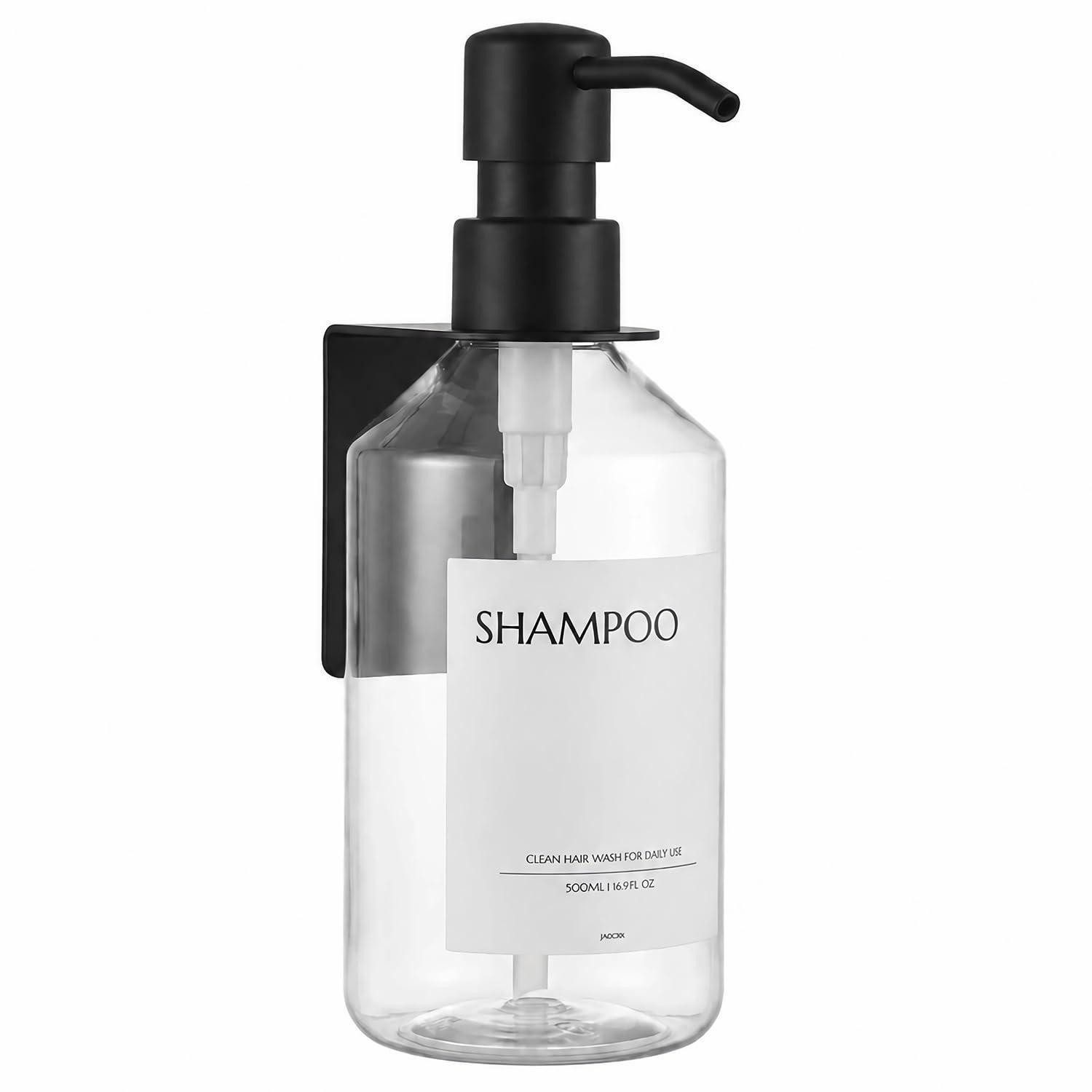 LuxusKollektion Seifenspender Seifenspender Wandmontage 500ml PET Transparent Schwarz