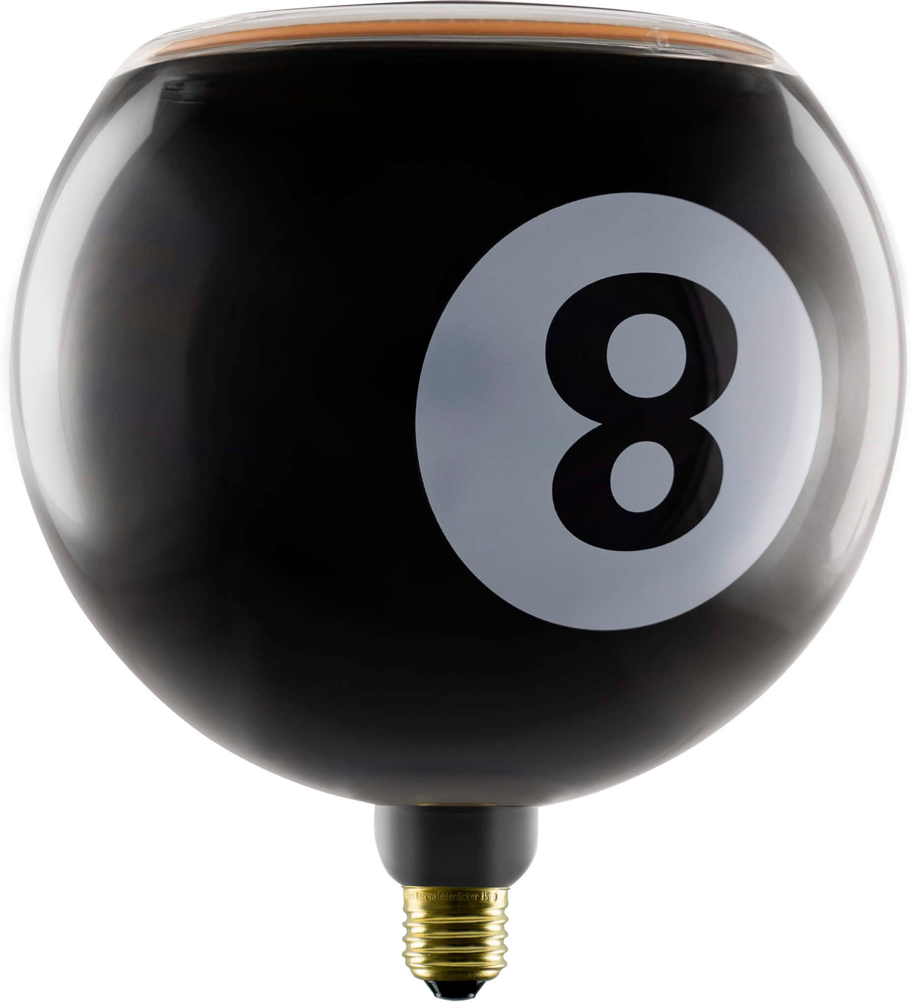 SEGULA LED-Leuchtmittel LED Floating Billard 200 black 8, E27, 1 St., Extra-Warmweiß, handmade