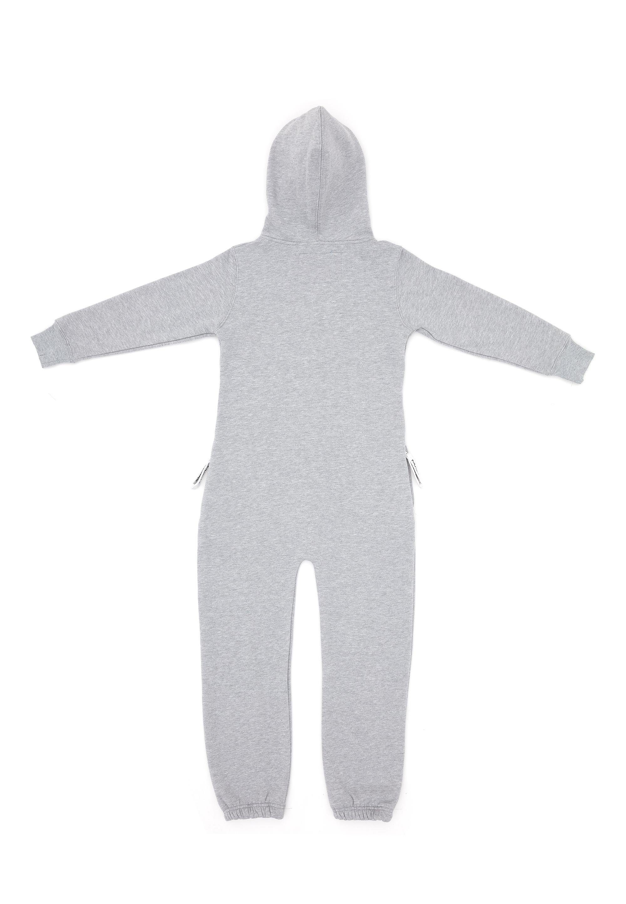 Moniz Jumpsuit mit kuscheligem Komfort hellgrau-weiß