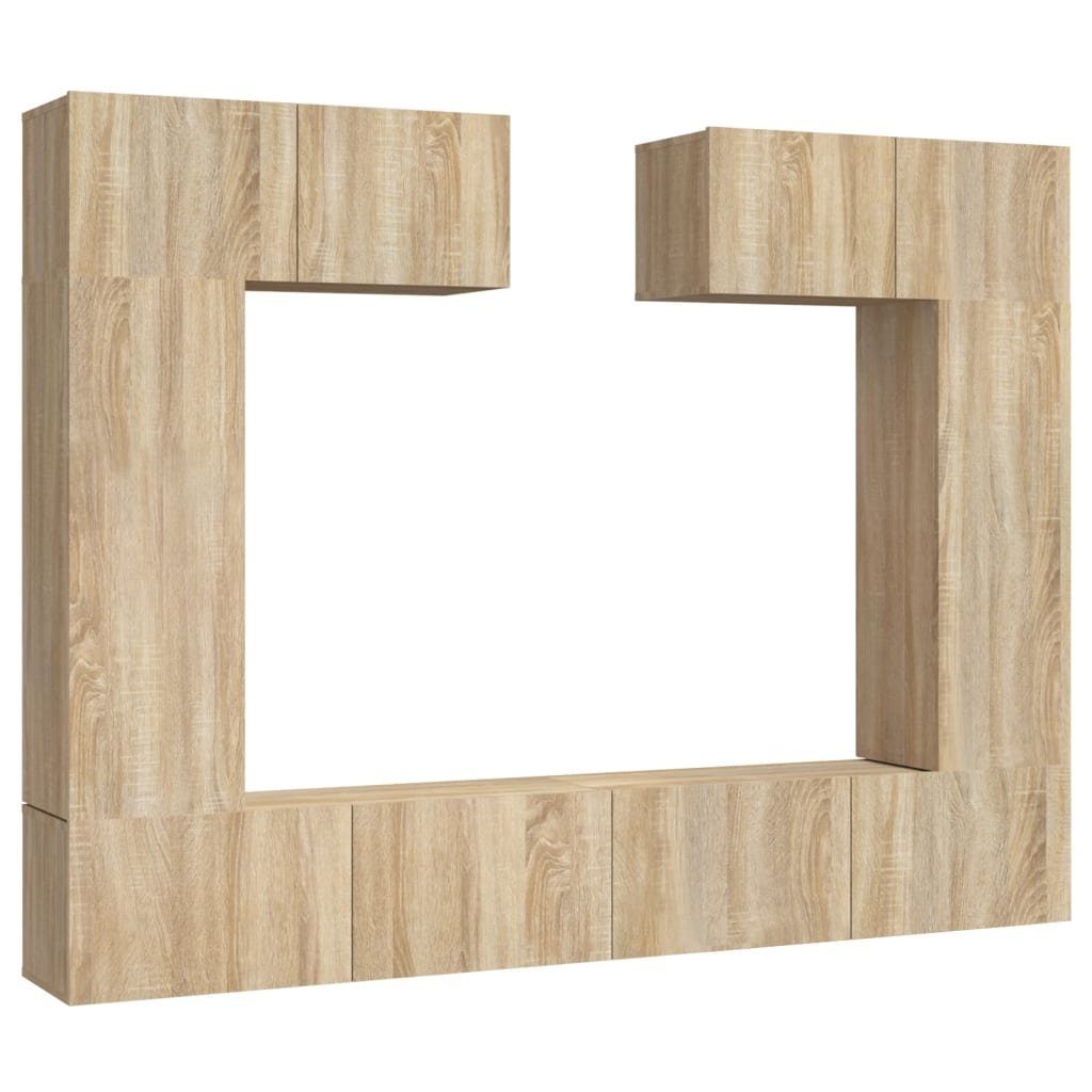 TV-Schrank furnicato Holzwerkstoff TV-Schrank-Set 6-tlg. Sonoma-Eiche