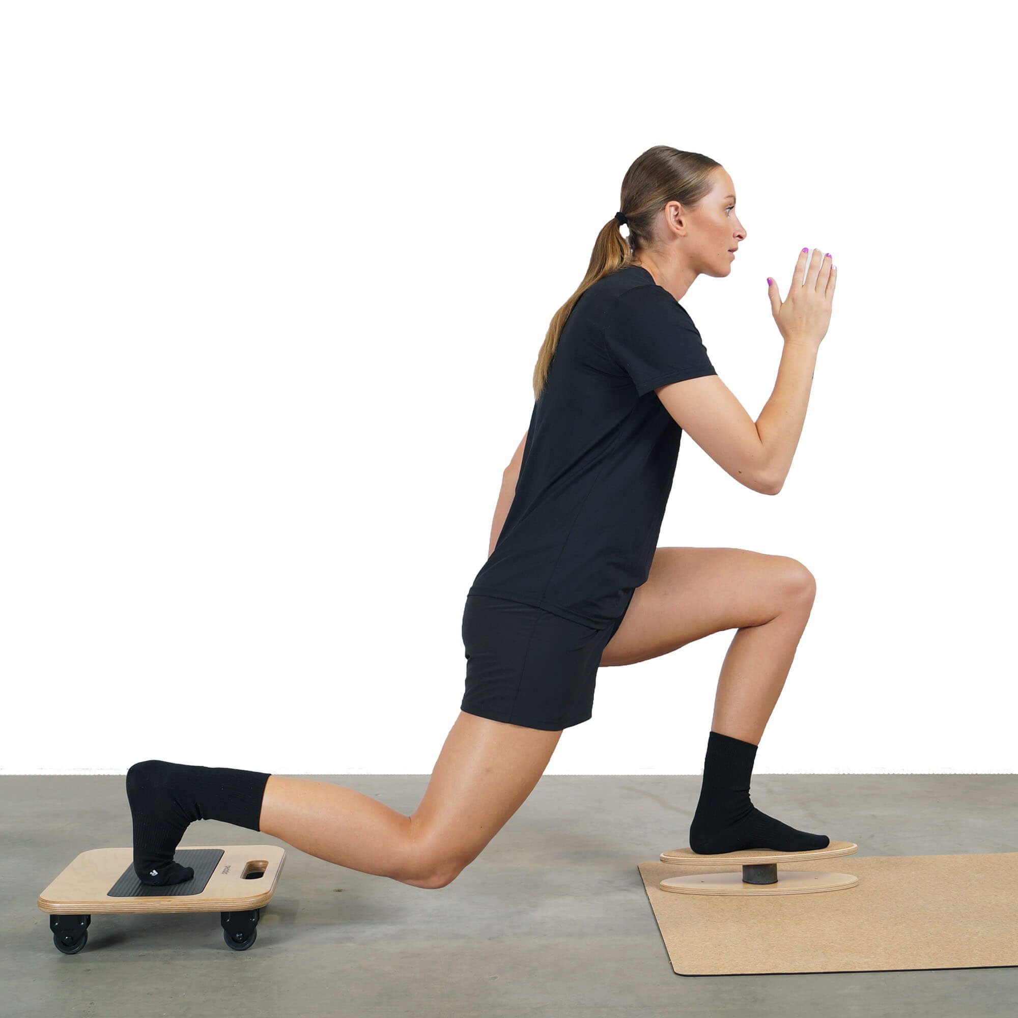 pedalo® Fußtrainer Beintrainer I Sprint-Board I Kraft I Training I Fitness (Stück, Polster austauschbar), Herausnehmbares Softpad, Rollen Bockrollen, mit eingefrästem Grif