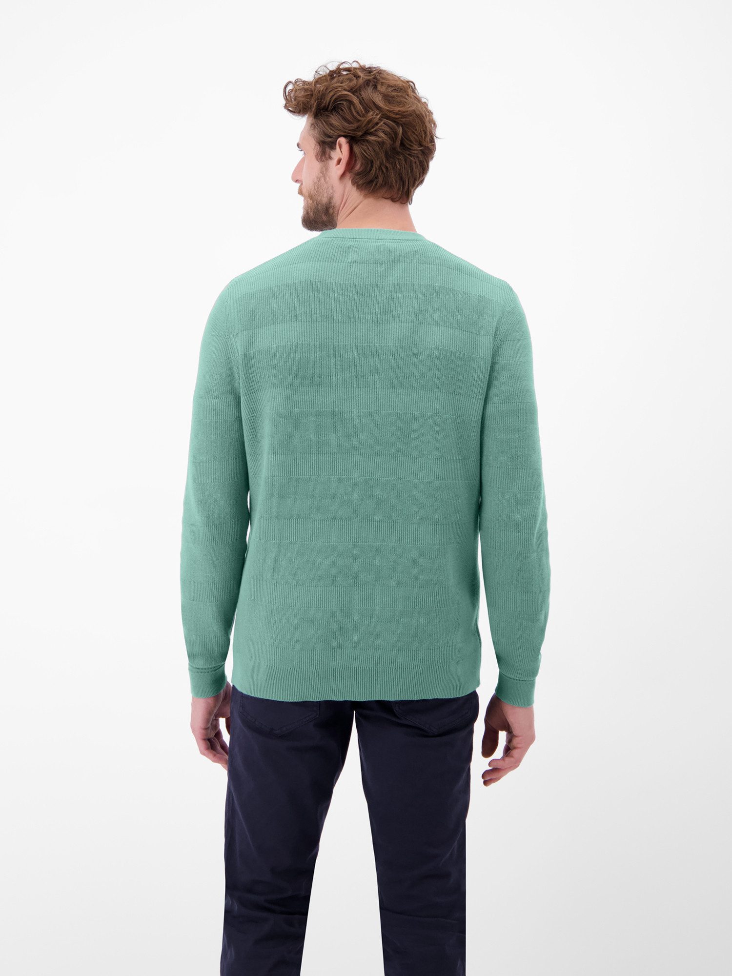 LERROS Strickpullover LERROS Strickpullover für Herren, tonal gestreift günstig online kaufen