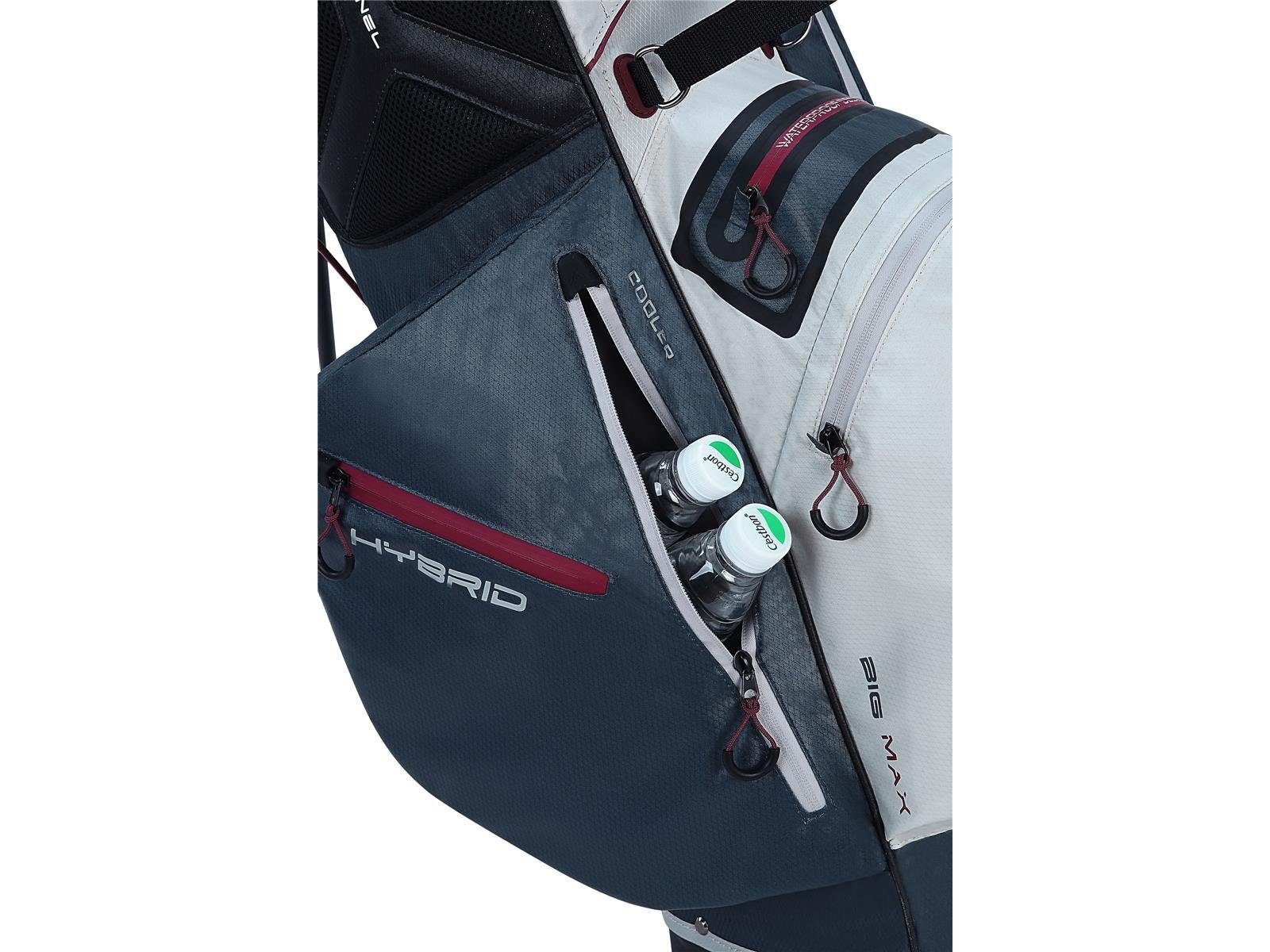 Standbag, MAX Hybrid Max I Big Golf Divider Ständerbag 2 Golfreisetasche BIG Lite Dri 14-fach Wasserabweisend Rot/Schwarz