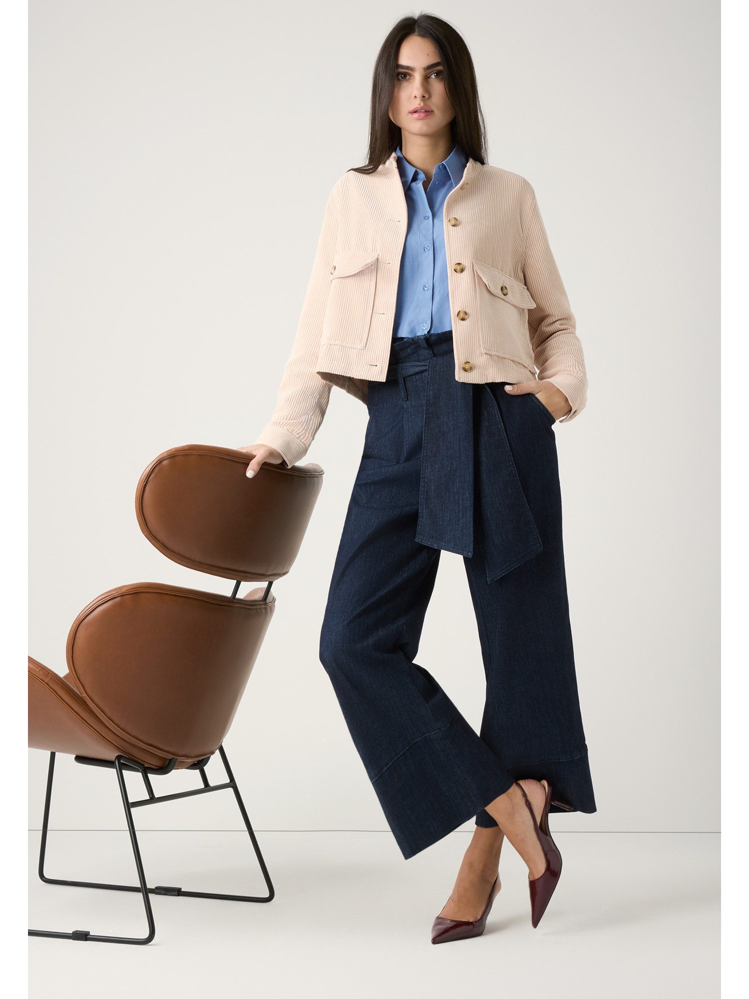 MORE&MORE Langarmbluse klassische Businessbluse