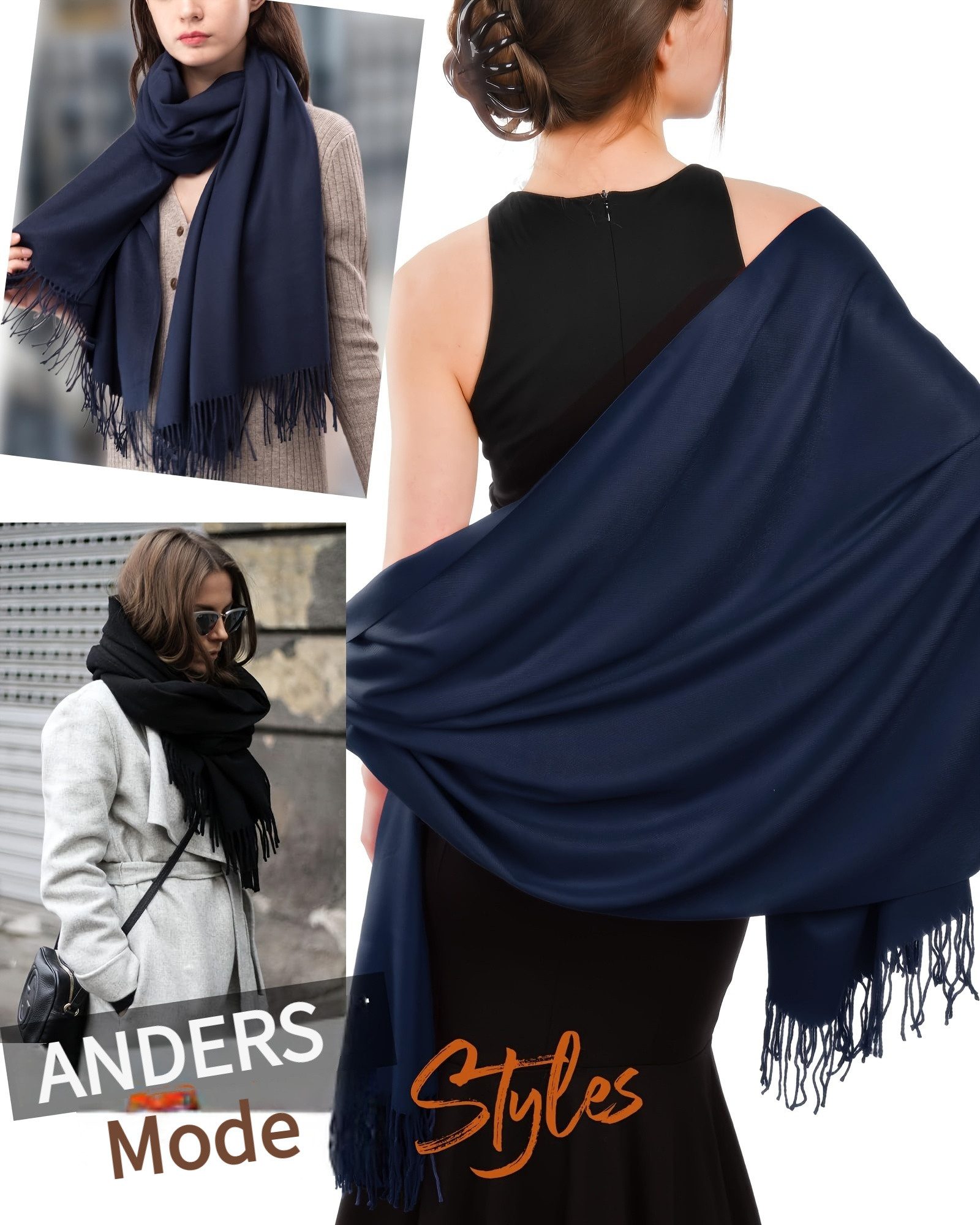 Cachito Modeschal Damen Schultertuch Abendkleid festlich Schal, mit quasten/fransen, Tücher für abendkleid Stola Scarf Winterschal – Bild 3 von 5