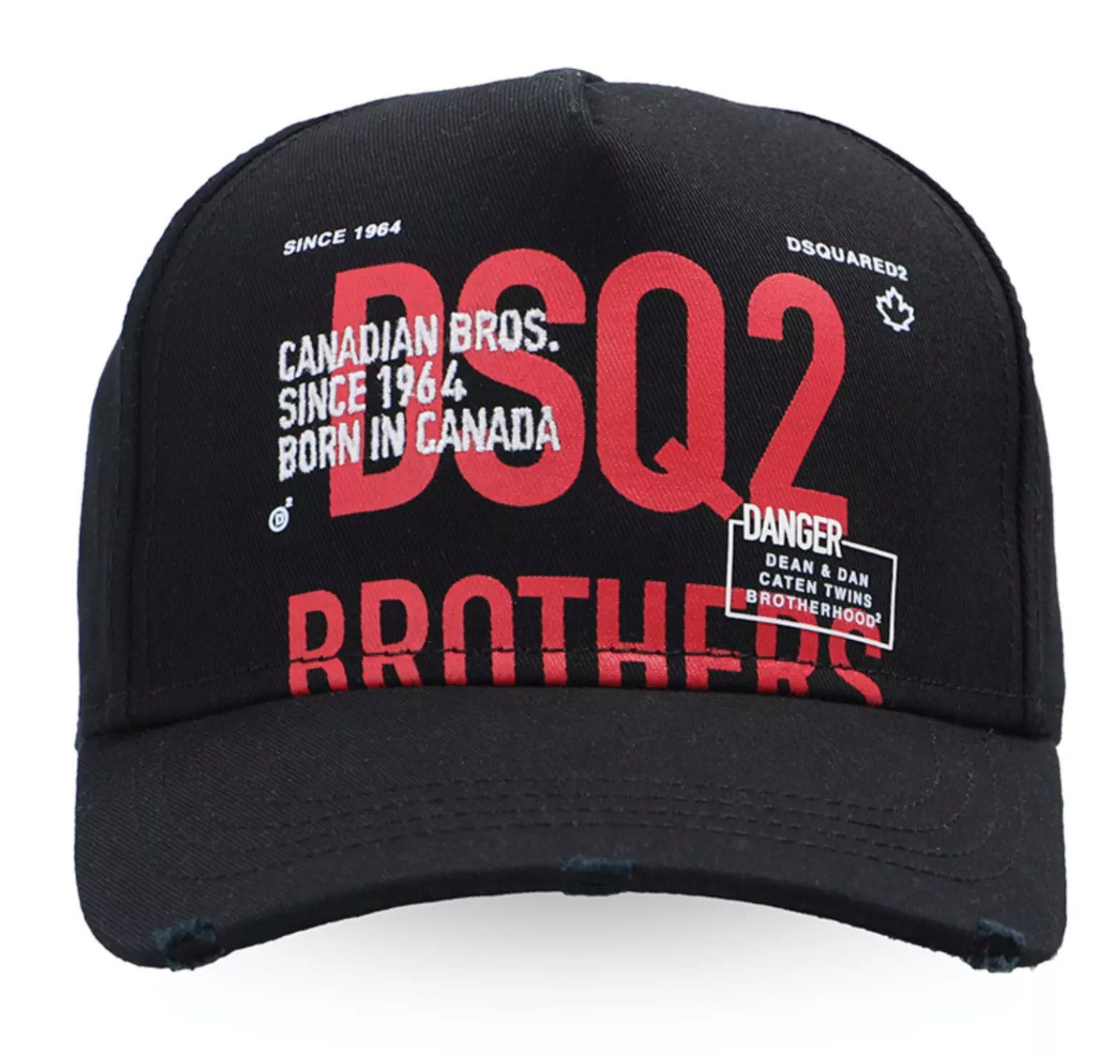 Dsquared2 Baseball Cap Danger Brothers Icon Logo Cap Kappe Verstellbarer Riemen mit Schnallenverschluss