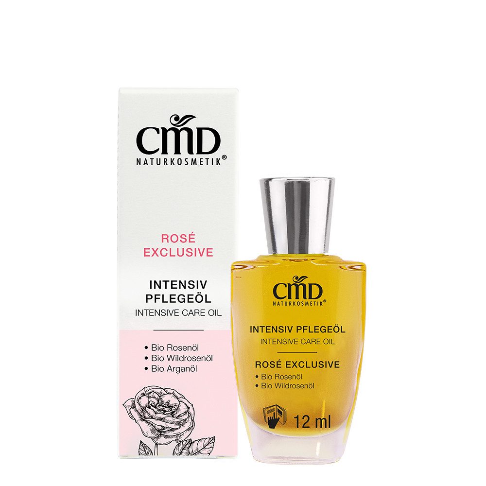CMD Naturkosmetik Gesichtsöl Rosé Exclusive Intensiv Pflegeöl – Bio Rosenöl – Wildrosenöl – Vegan