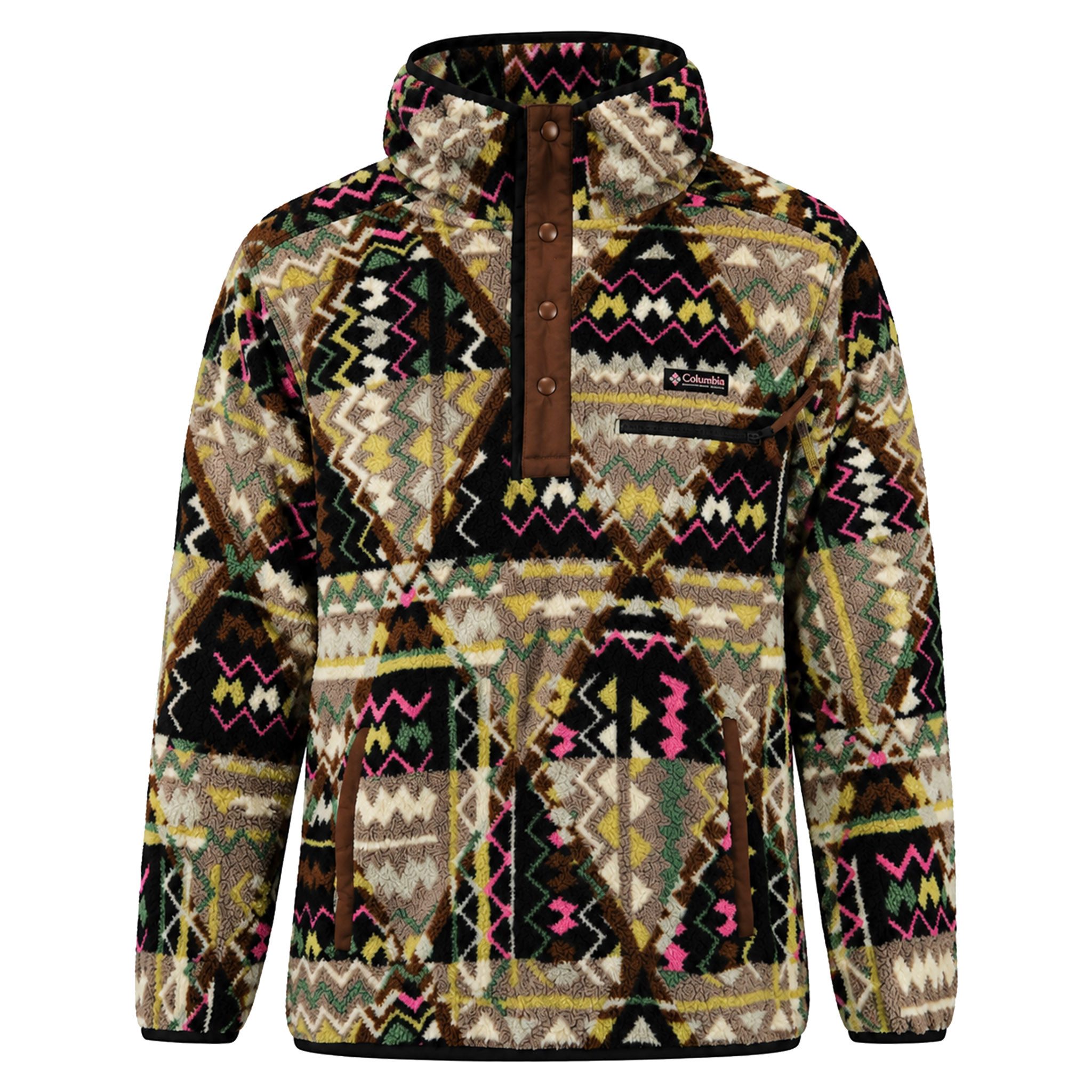 Columbia Kapuzenpullover Helvetia™ II Printed Hoodie mit praktischer Knopfleiste