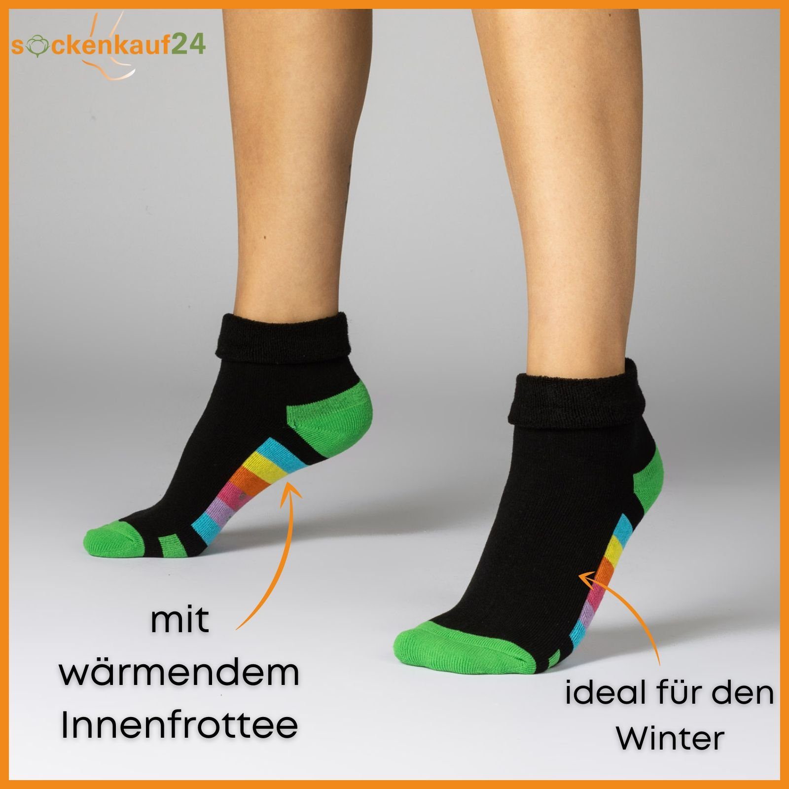 35-38) Thermosocken (2-Paar, - I I 4 Socken Innenfrottee warme sockenkauf24 12792 WP NEW/12792 Damen mit Paar 2 6 Wintersocken