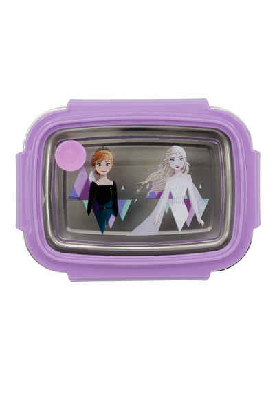 Disney Frozen Lunchbox »Eiskönigin Anna & Elsa Kinder Mädchen Premium Brotdose Vesper Box«, rostfreier Edelstahl