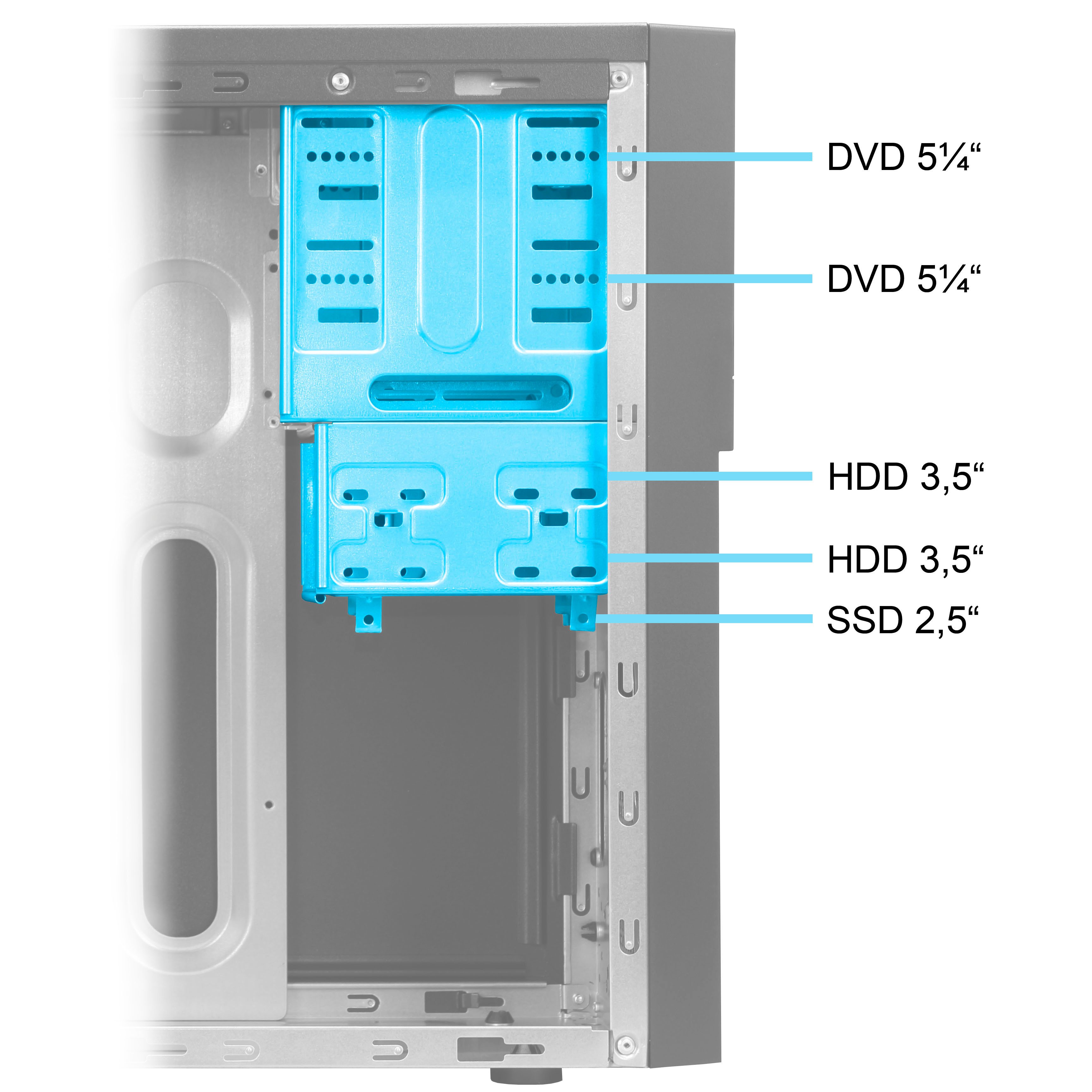 ANKERMANN-PC Office Pro V3 PC (Intel 0, GeForce GT 710, 16 GB RAM, 1000 GB SSD, Luftkühlung)