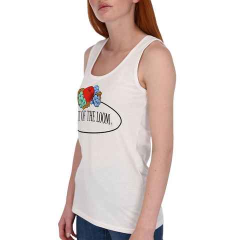 Fruit of the Loom T-Shirt √§rmelloses Damen T-Shirt mit Vintage-Logo