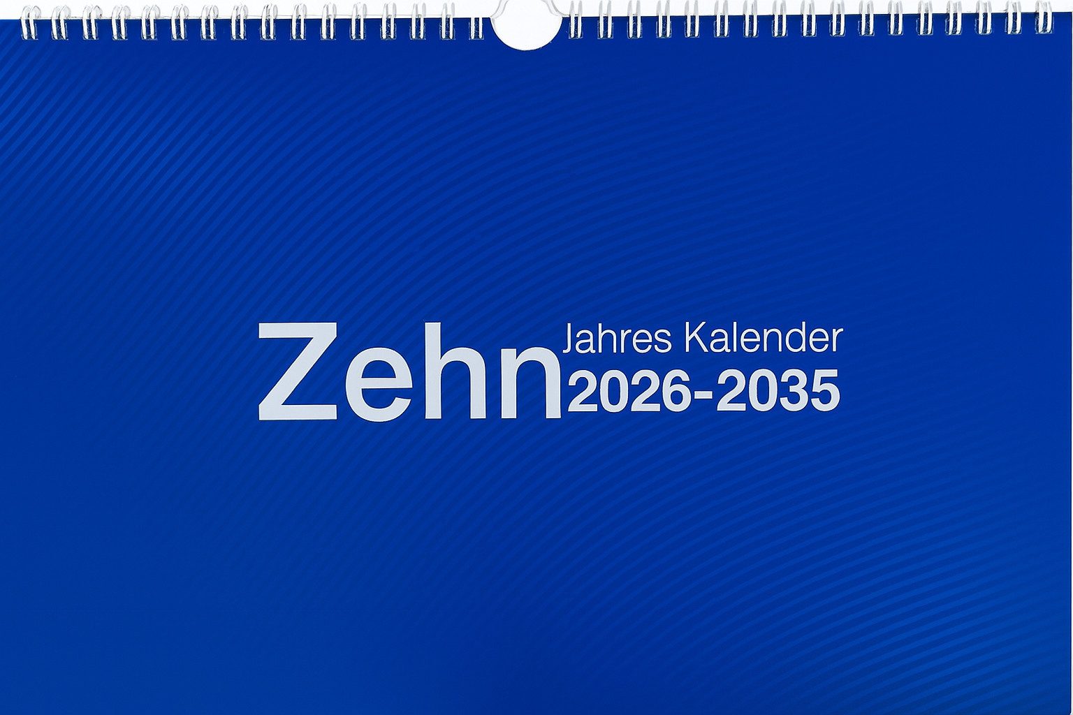 ADINA Настінний календар 2026 Adina Zehnjahres-Kalender A4 blau Querformat mit Spiralbindung
