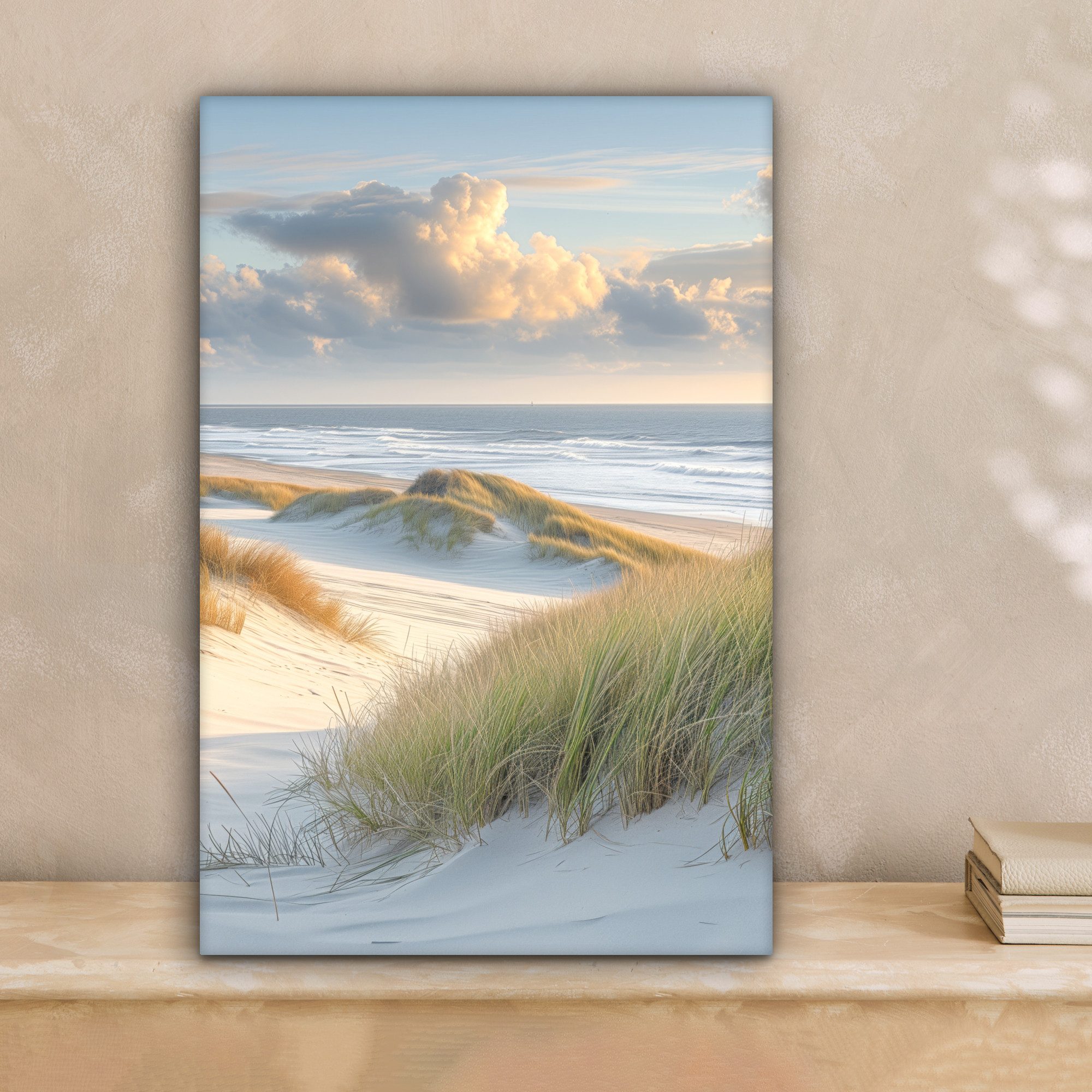 OneMillionCanvasses® Leinwandbild Strand - Dünen - Borstgrasrasen - Wattenm günstig online kaufen
