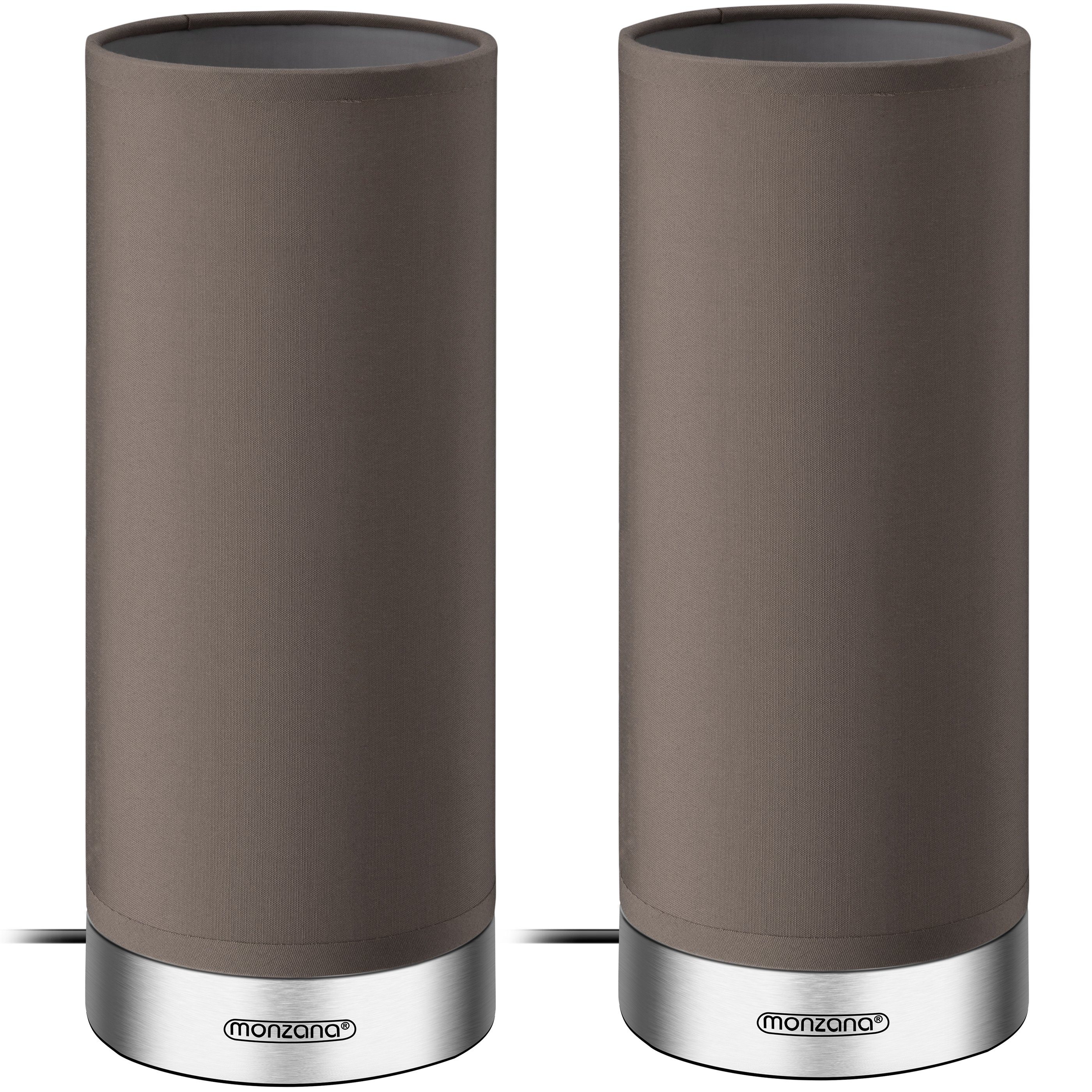 monzana Tischleuchte, Jasmin - Braun, 2er Set LED Touch Dimmbar Schlafzimme günstig online kaufen