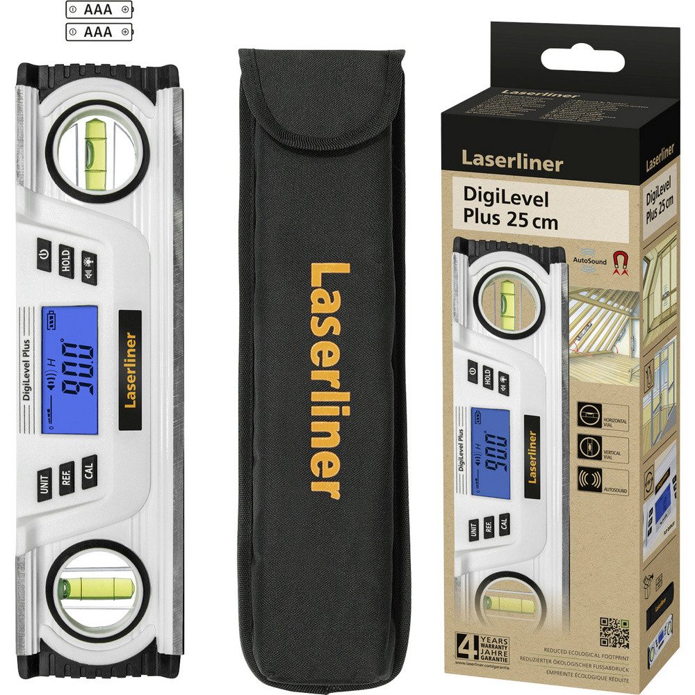 LASERLINER Wasserwaage Laserliner DigiLevel Plus 25 081.249E Digitale Wasserwaage, (DigiLevel Plus 25)