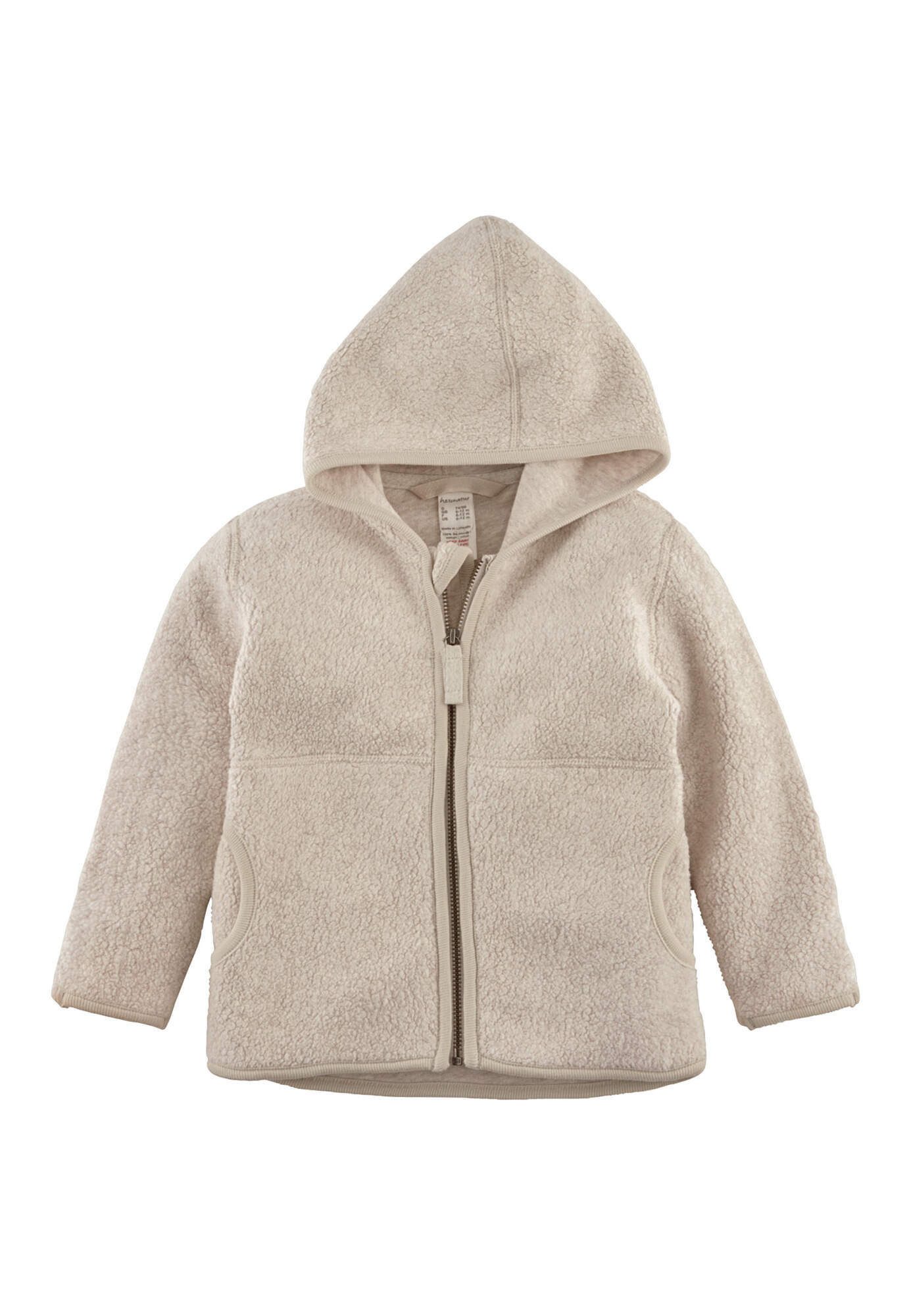 Hessnatur Fleecejacke aus reiner Bio-Baumwolle (1-St)