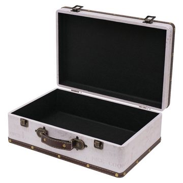 HMF Aufbewahrungsbox Vintage Koffer, Multifunktionskoffer (1 St), Handgefertigter Geschenkkoffer im Rosen Design, 38x26x13 cm
