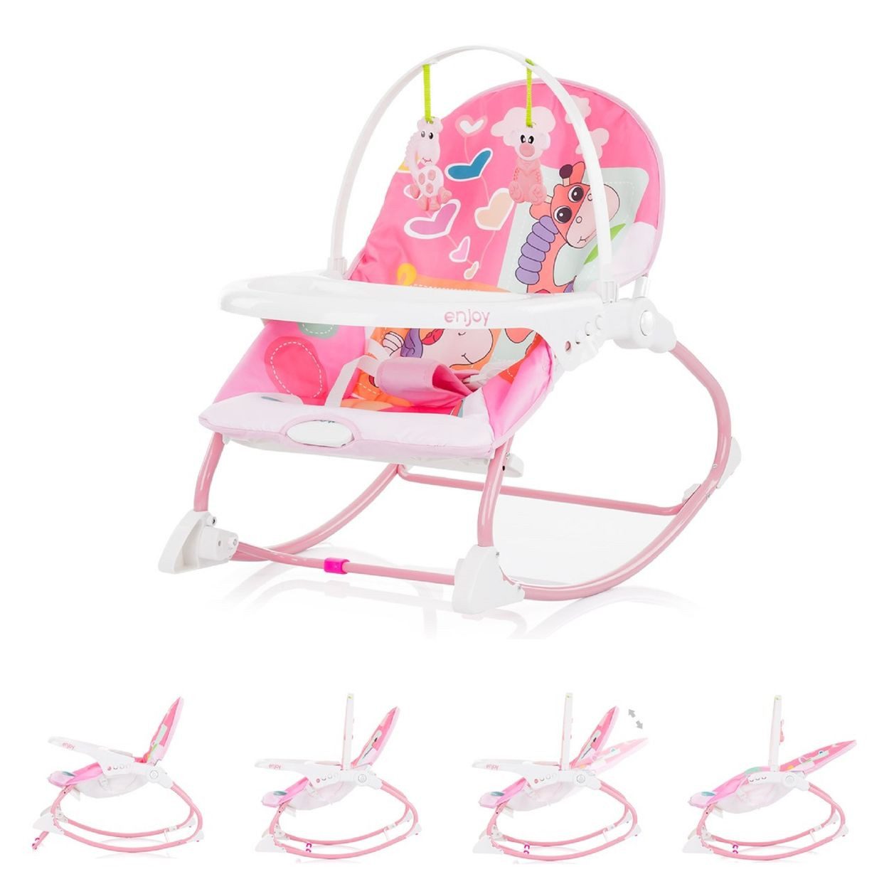 Chipolino Babywippe Babywippe Enjoy, Stuhl, Schaukelfunktion, Musikfunktion, Spielbogen