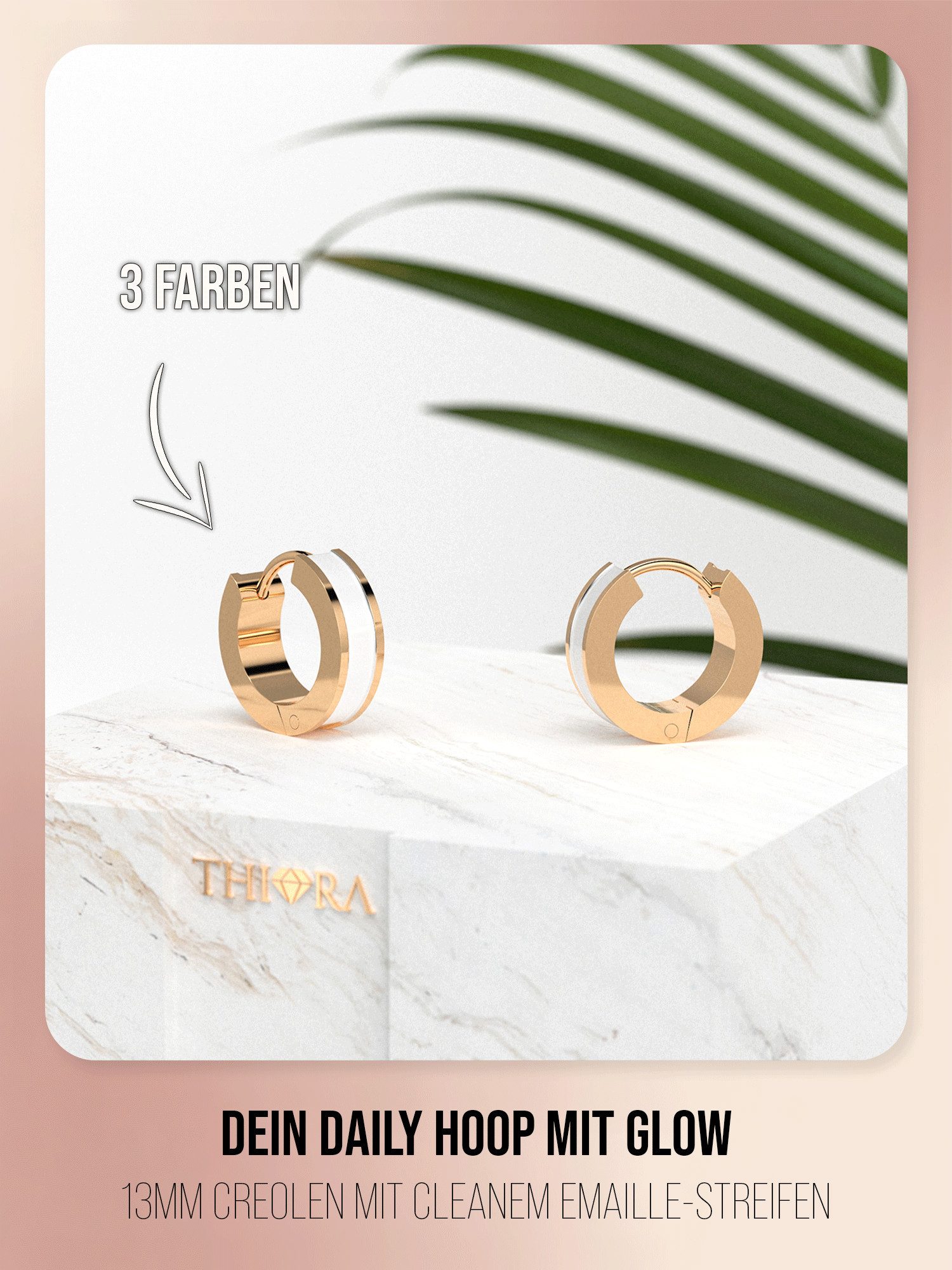 THIORA Paar Creolen Seychelles Secret, Wasserfest