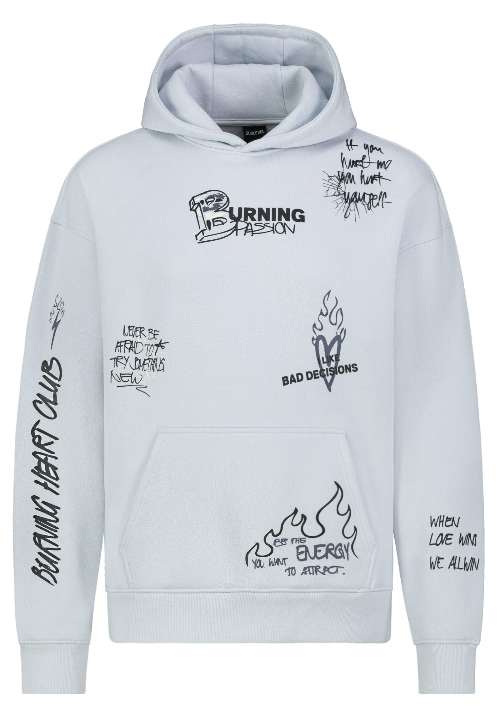SUBLEVEL Hoodie Herren Kapuzenpullover mit Prints günstig online kaufen