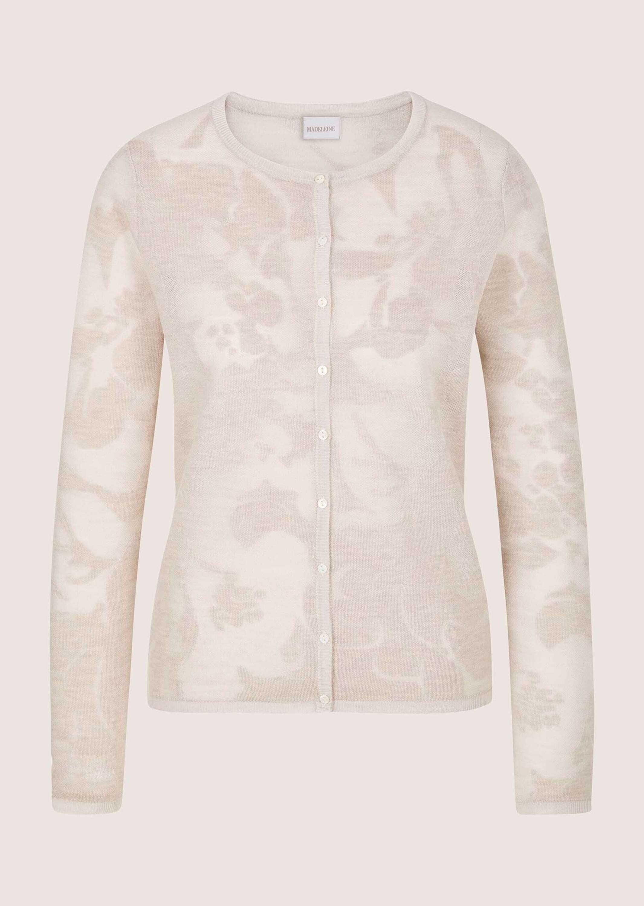 Strickjacke Elegante Sommerjacke mit Rundhals, Feinstrick