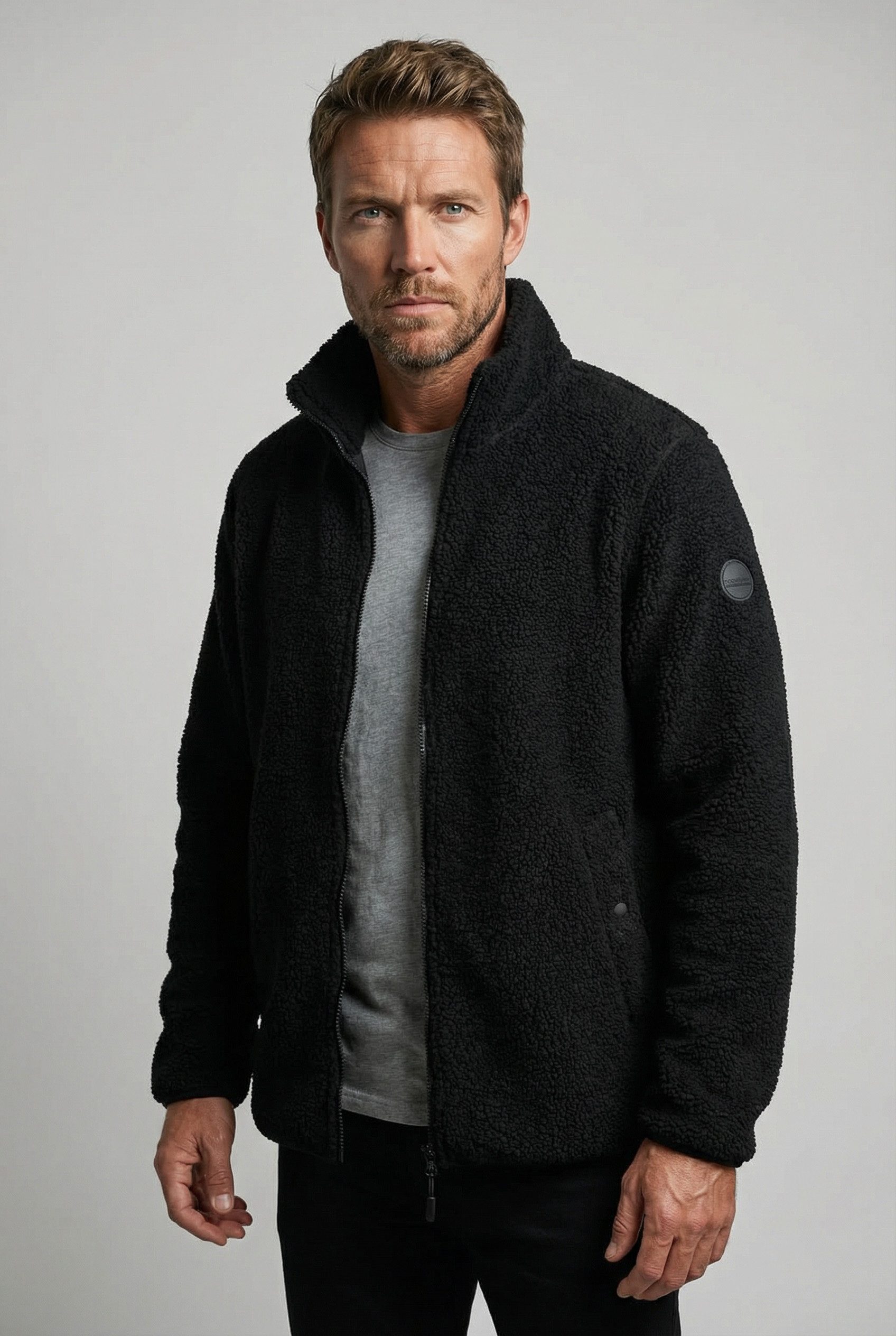 Icepeak Fleecejacke ICEPEAK PUEBLO sportlicher Stil, mit Reißverschluss, normale Passform