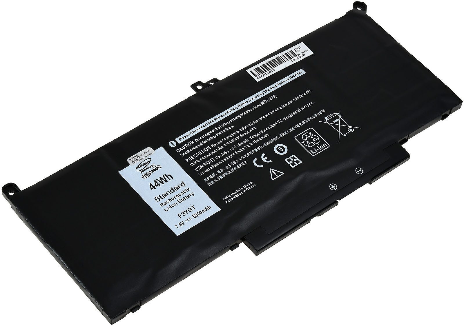 Powery Akku für Dell Latitude 7490 Laptop-Akku 5800 mAh (7.6 V)