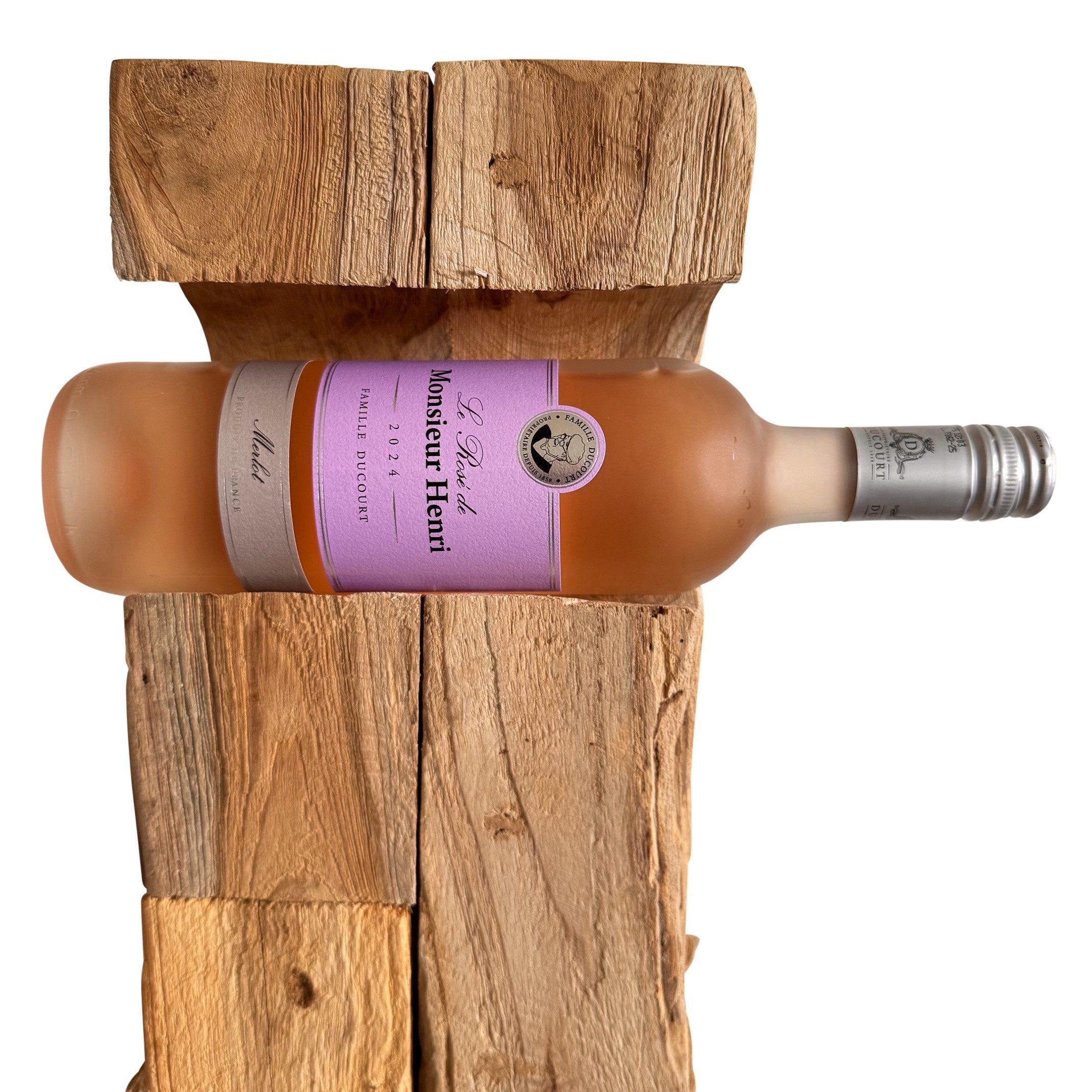 Online-Fuchs Weinflaschenhalter aus rustikalem Teakholz, Weinregal stehend - 118 cm groß, (massives Naturholz, unbehandelt), für moderne, skandinavische oder in – Bild 5 von 5