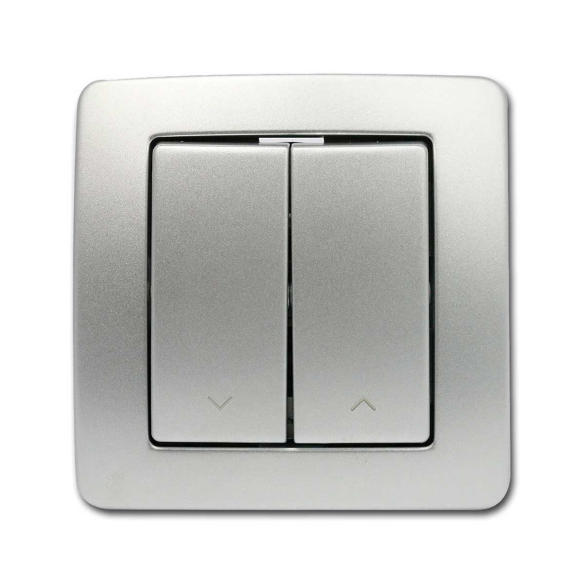 TEM EKONOMIK Jalousien-Taster silber, 250V~/10A, UP Wandtaster