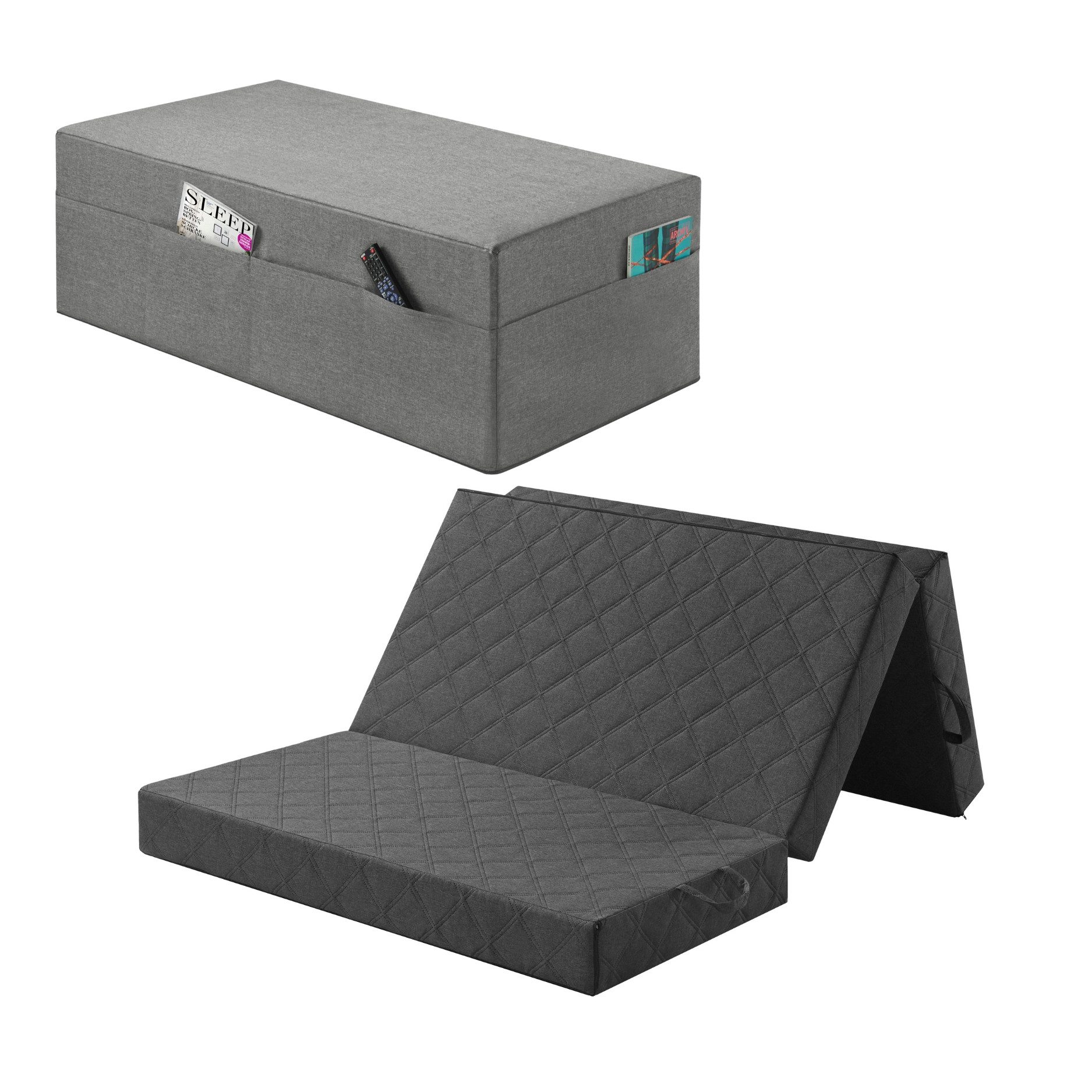 Klappmatratze, sleepling, 14 cm hoch, 120x195 cm, mit Husse