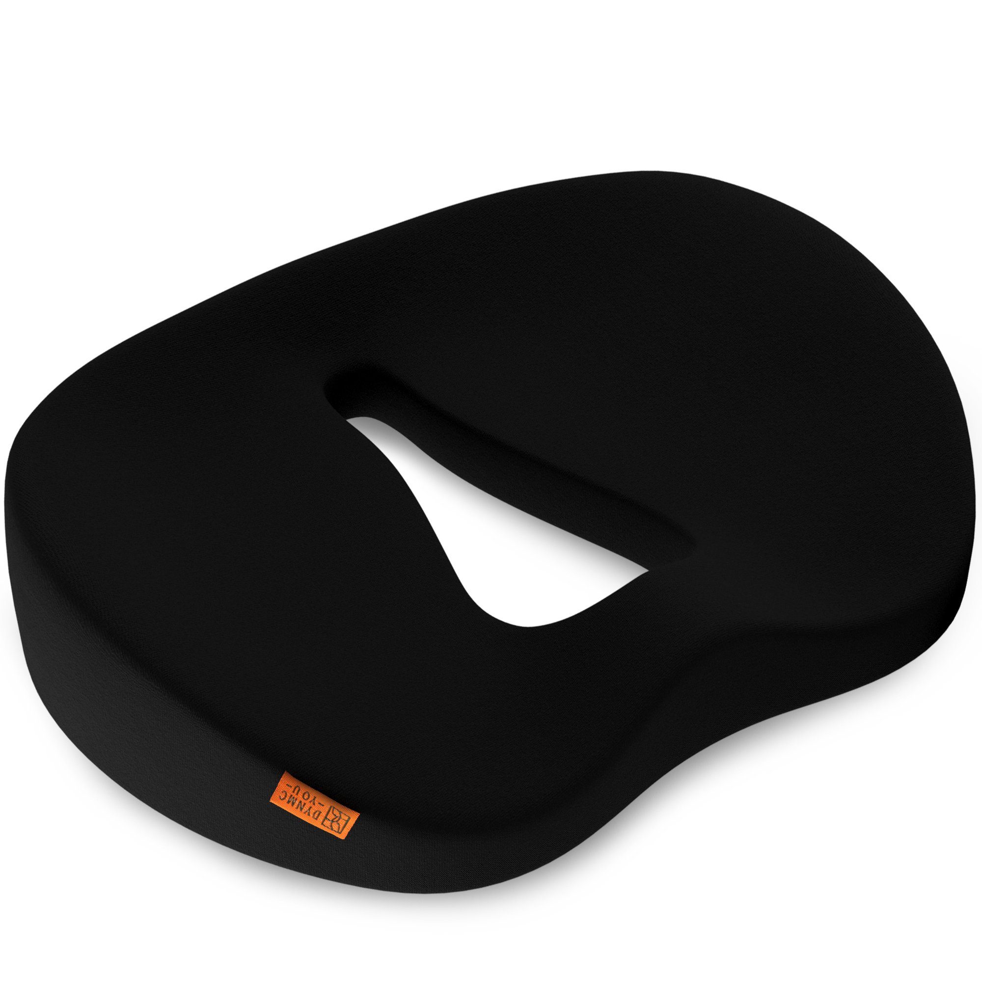 DYNMC you Sitzkissen DYNMC You Sitzkissen Donut Black, Mit waschbarem, anti-Rutsch Bezug, Vielseitig einsetzbar