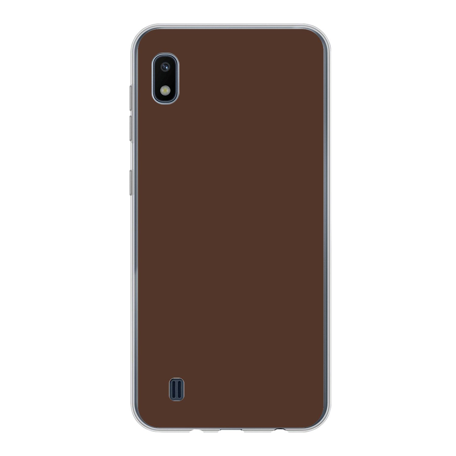 MuchoWow Handyhülle für Samsung Galaxy A10 Braun - Dunkel - Farben, Smartphone-Bumper, Print, Handy Schutzhülle Dünn