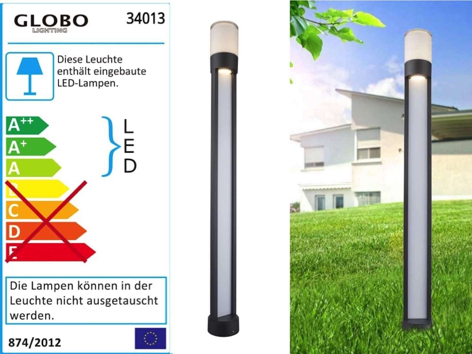 LED rund Aluminium-Druckguss Außenleuchte Globo 34013 lang Gartenleuchte GLOBO Nexa