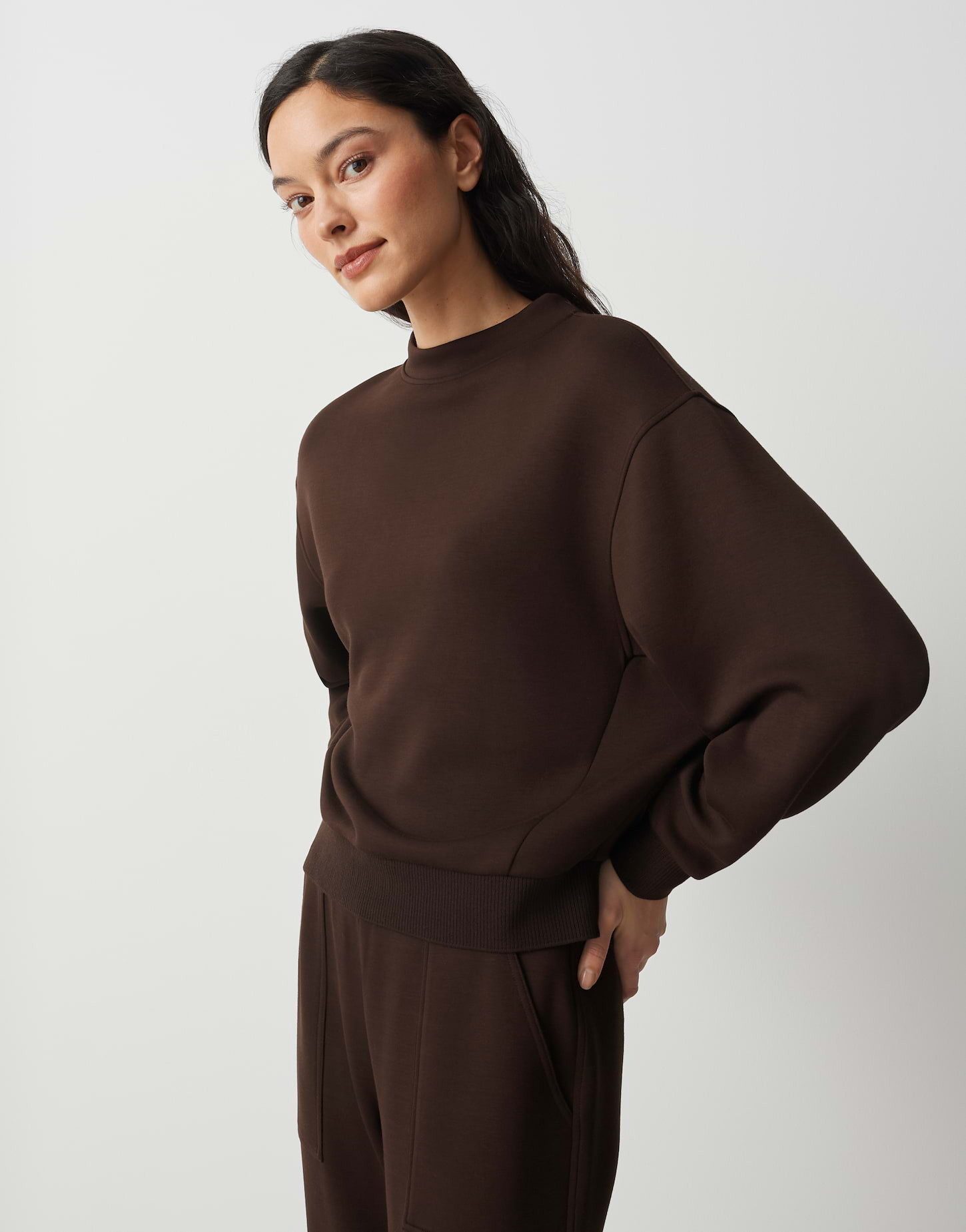 OPUS Sweatshirt Gaikito im weichen Viskose Mix Weite Passform, schmal zulaufender Schnitt, lange Fledermausärmel