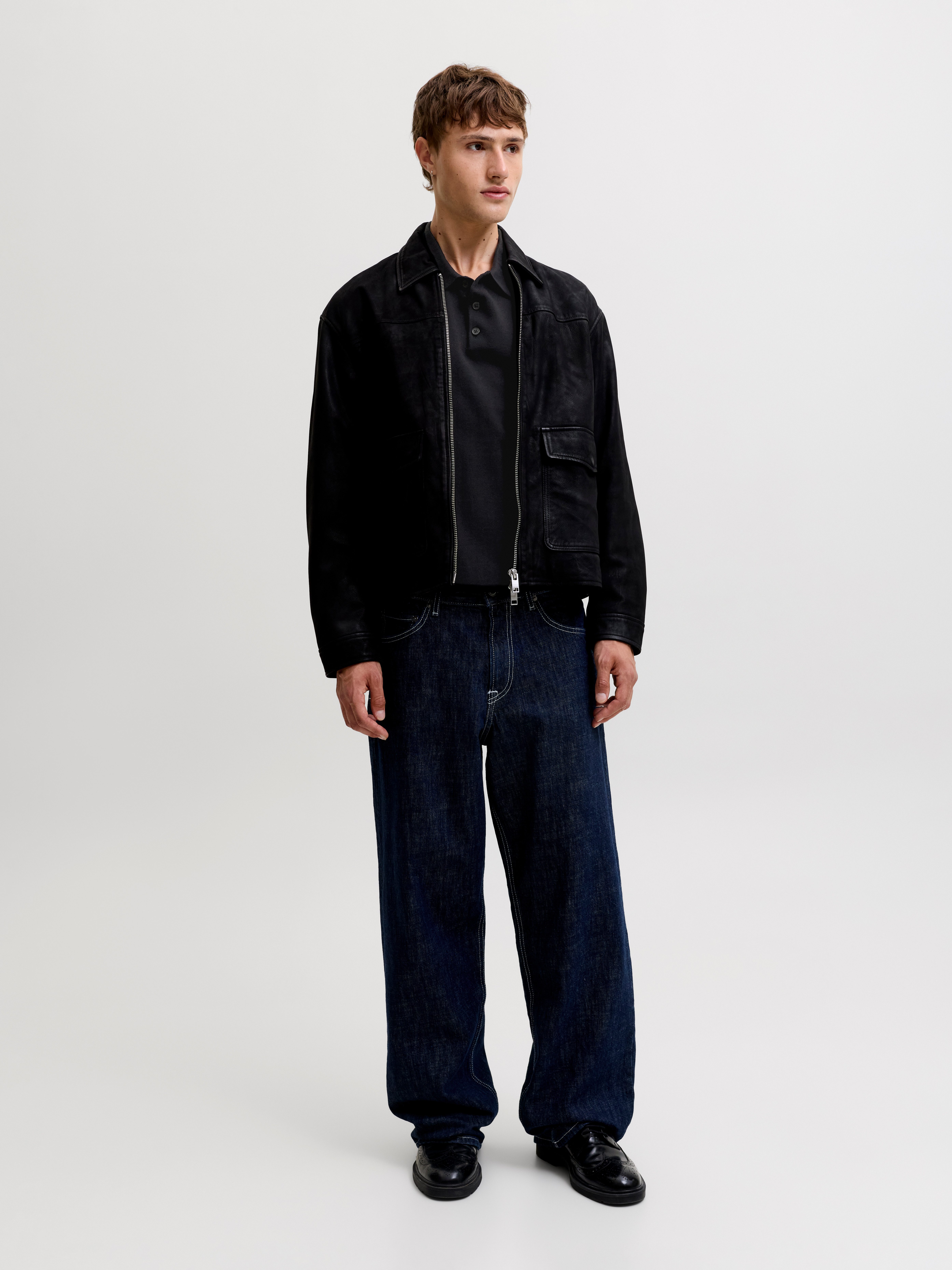 Jack & Jones Polokragenpullover JJEBASIC KNIT LS POLO SN Baumwolle, normal geschnitten – Bild 3 von 5