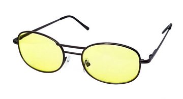 Dunlop Fahrradbrille NACHTSICHT BRILLE Nachtsichtbrille Nachtfahrbrille 78 (aus Metall), Beutel Auto Kontrastbrille UV-Protection blendfreie Linsen Kontrast