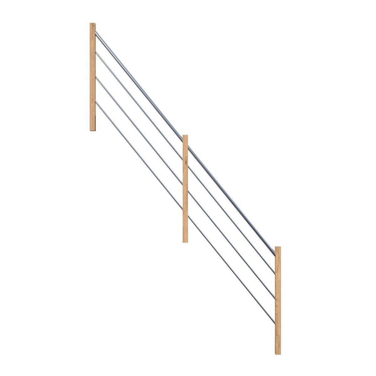 Starwood Treppengeländer Treppengeländer Modell Rhodos (Eiche) 1/4
