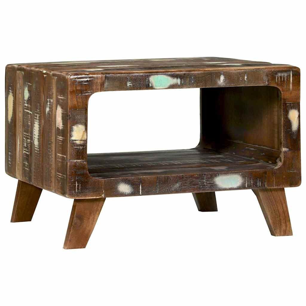 vidaXL Couchtisch Couchtisch 50 x 50 x 35 cm Massives upgecyceltes Holz (1-St)