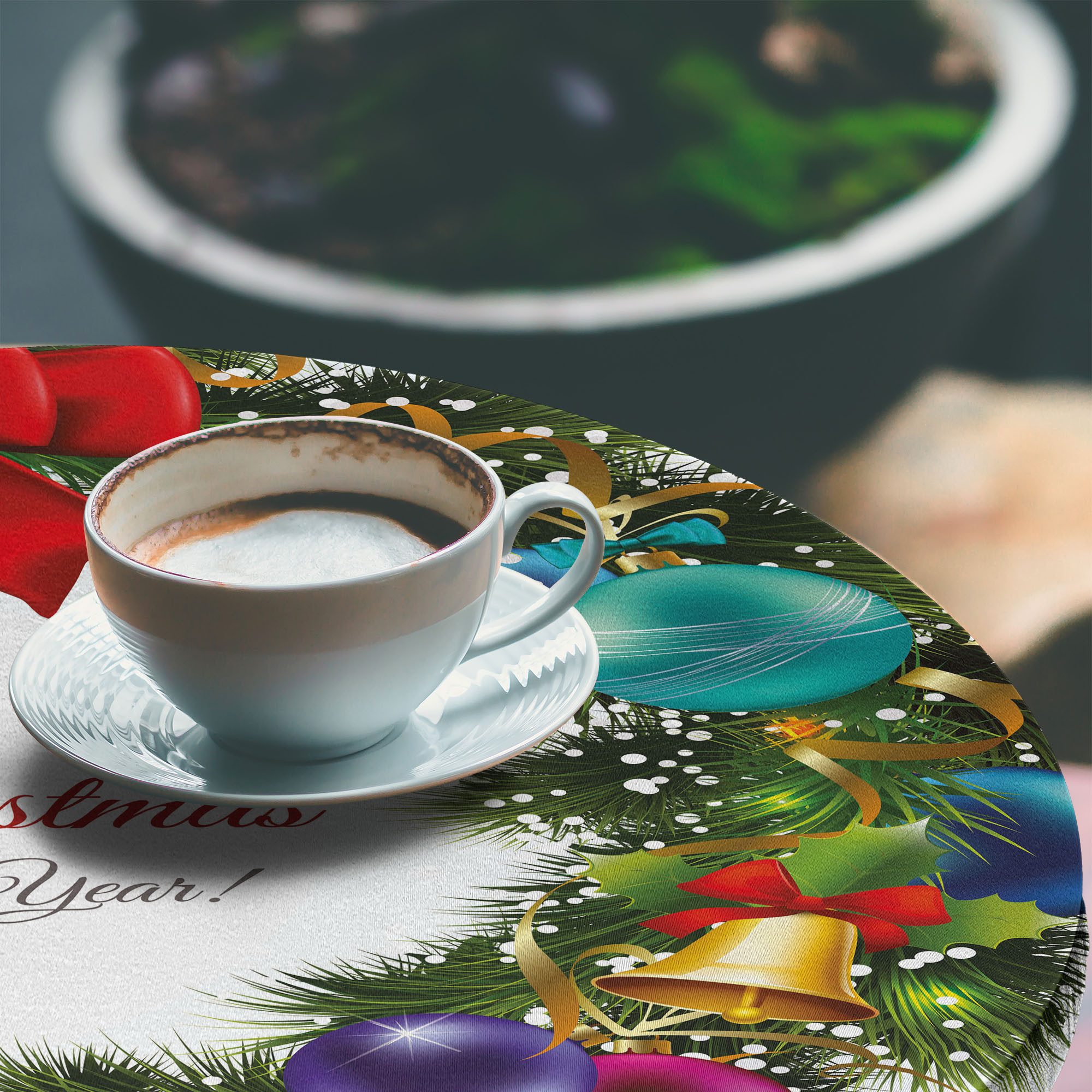 Abakuhaus Tischdecke Rundum-elastische Stofftischdecke, Weihnachten Rund günstig online kaufen