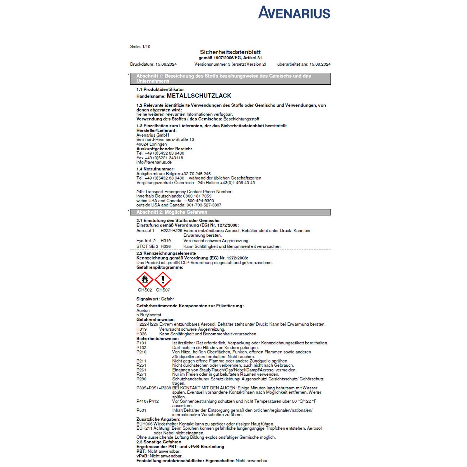 Thumbnail - Avenarius Metallschutzlack METALLSCHUTZLACK - 0.4 LTR (SEIDENGLÄNZEND)