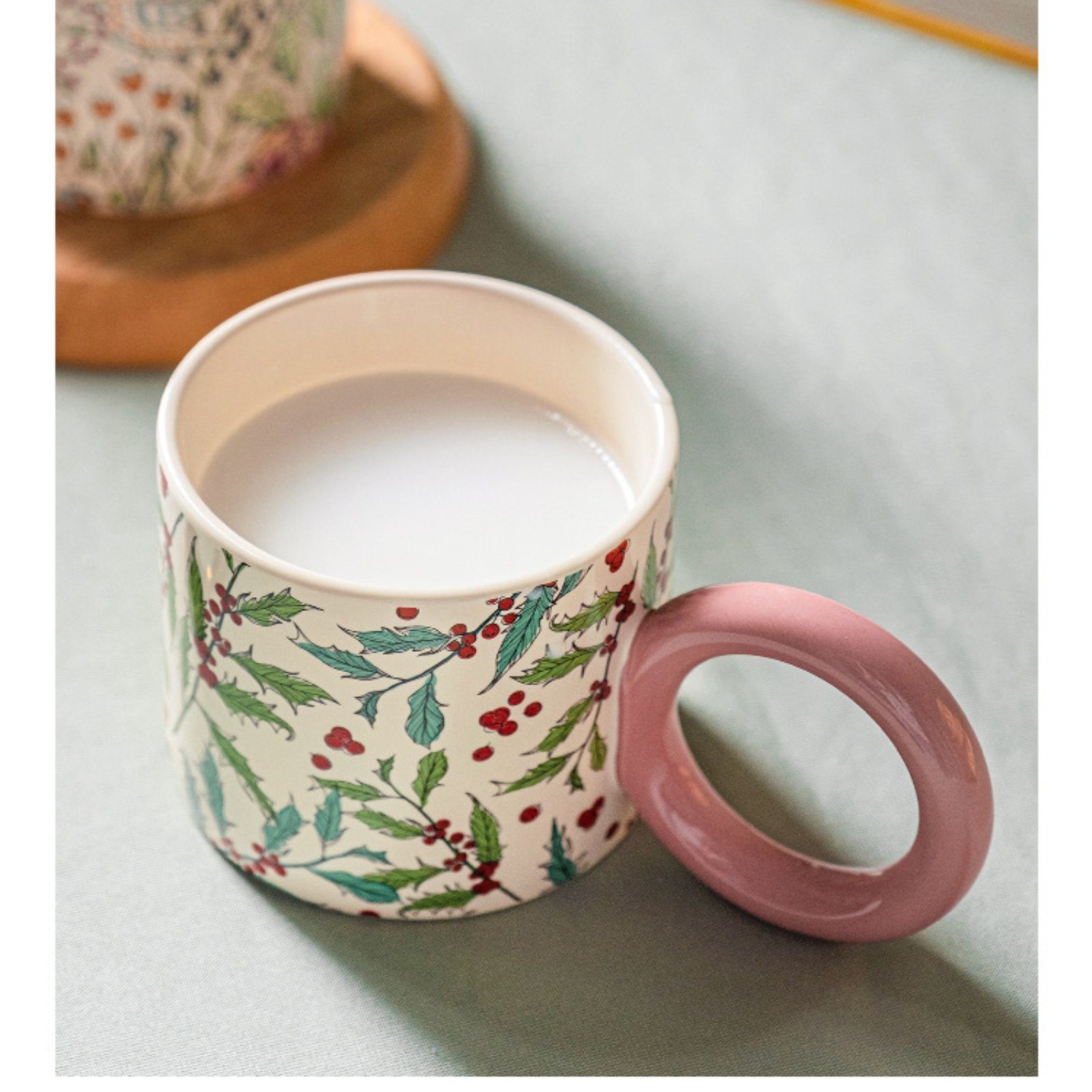 Tasse, Keramik, Edelstahl-Löffel, Modell-1 Teetasse 350ml mit Kaffeetasse, HOMEIDEAS Keramik,